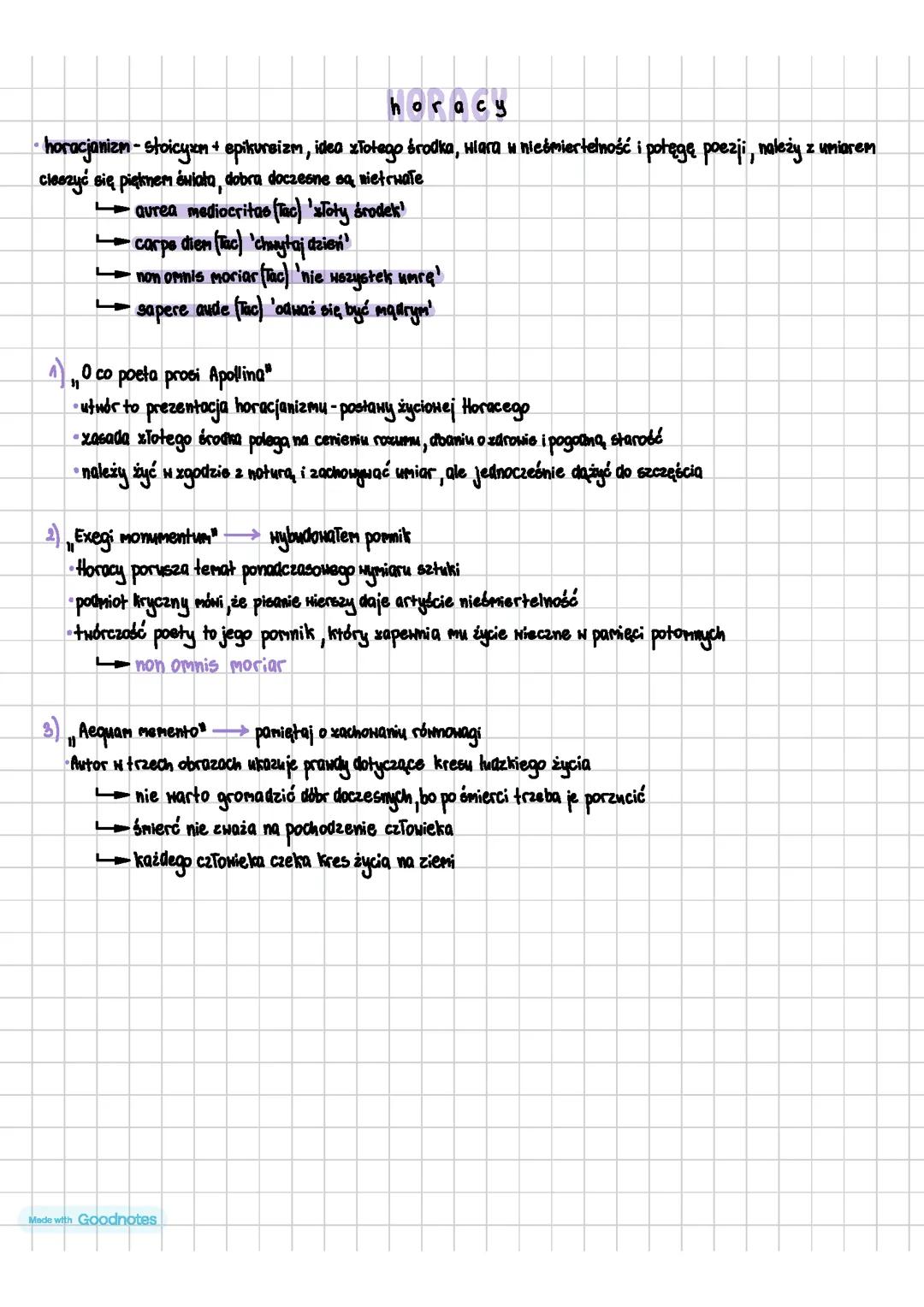 Horacy wybrane utwory