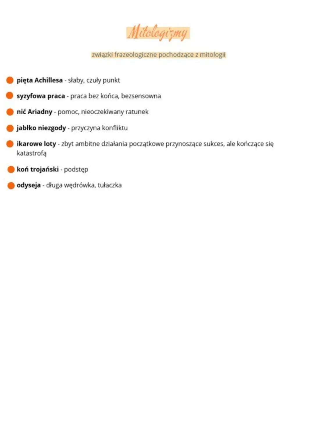 Mitologia ez. 1 Grecja
Jan Parandowski
Mitologia - zbiór mitów
mil - opowieść o bogach, herosach, legendarnych bohaterach i nadnaturalnych w