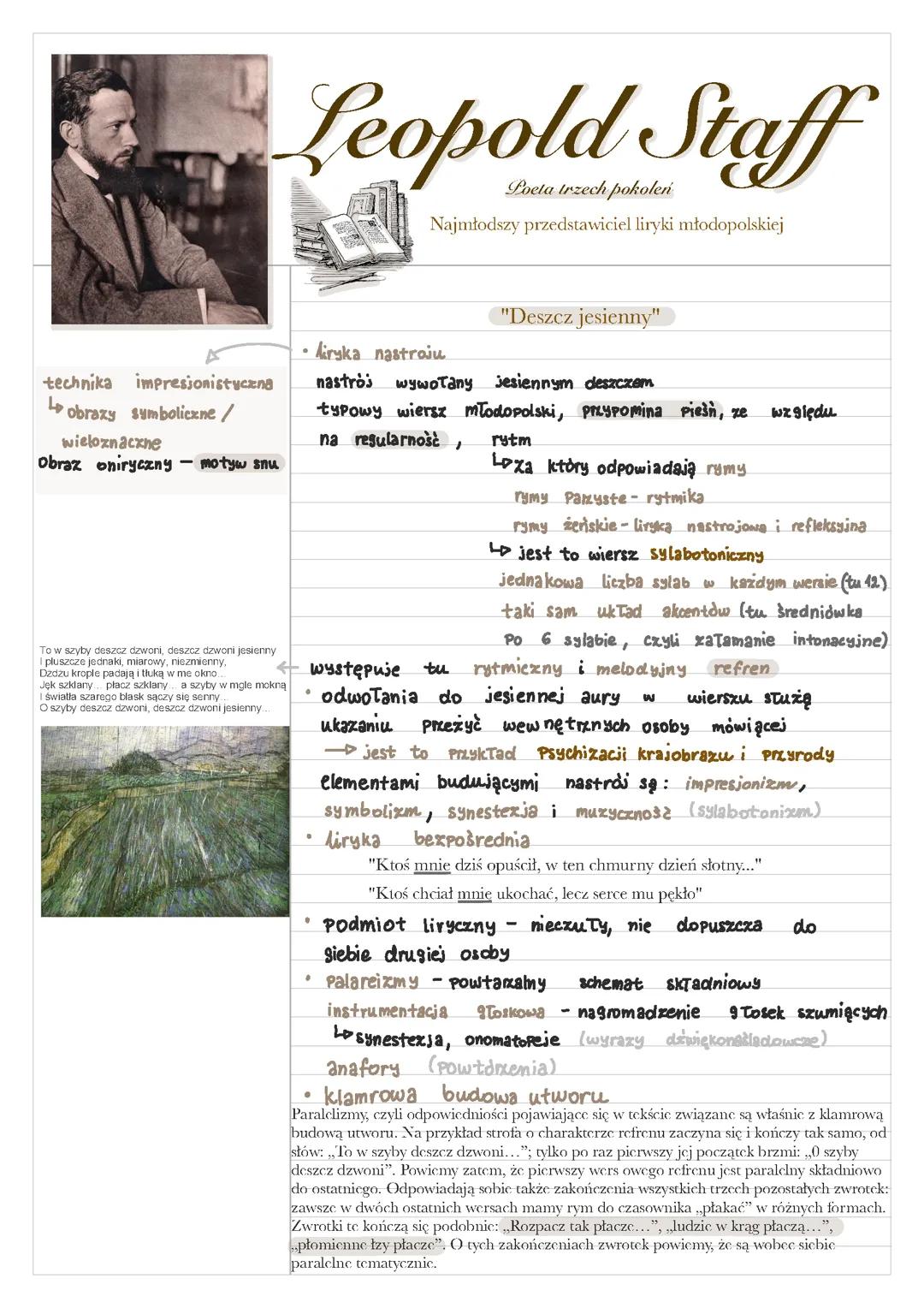 Leopold Staff wybrane wiersze