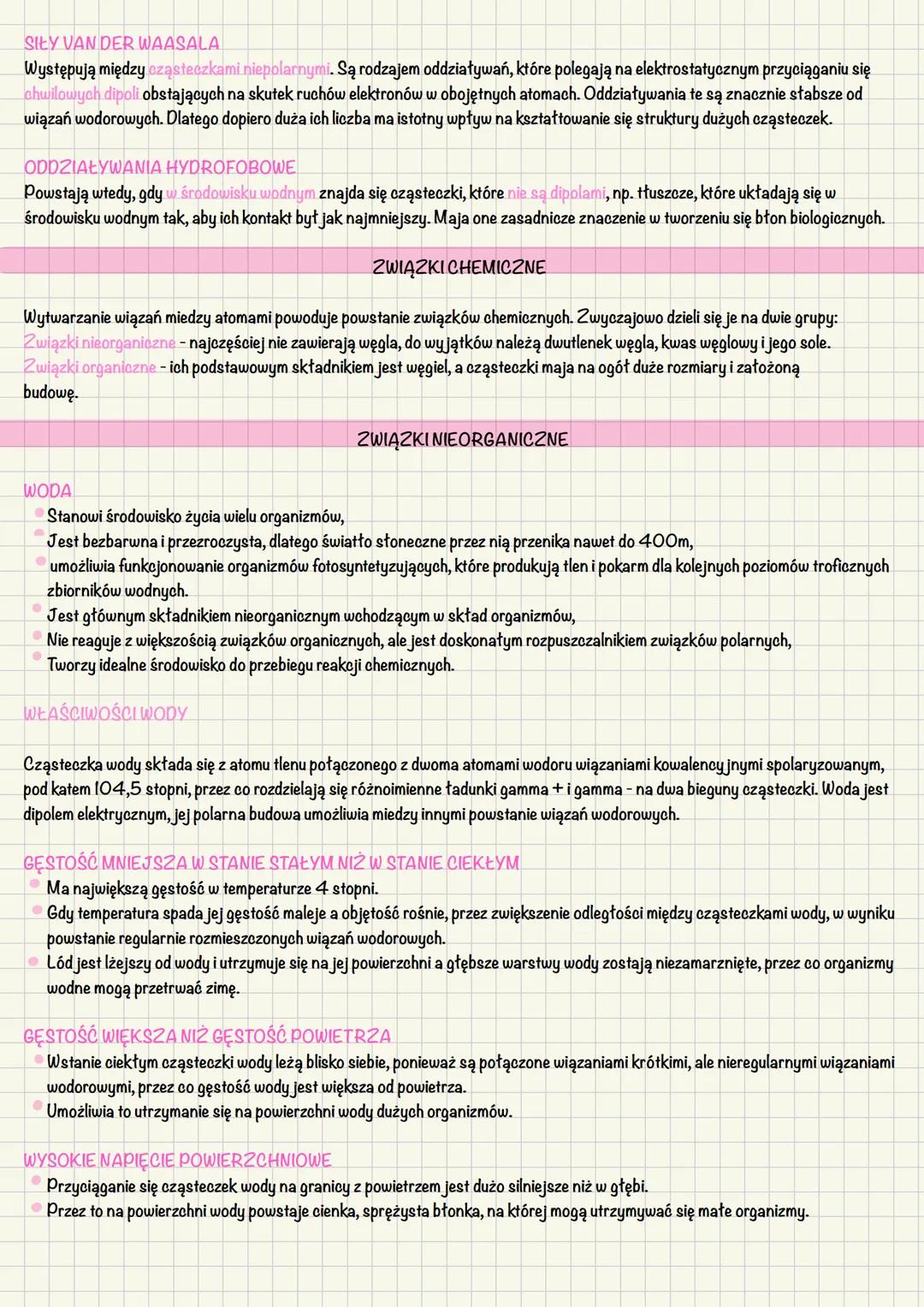 Sutad chemiczny organizmőna
Główne związki nieorganiczne: woda, sole mineralne
Związki organiczne: związki węgla, które w warunkach naturaln