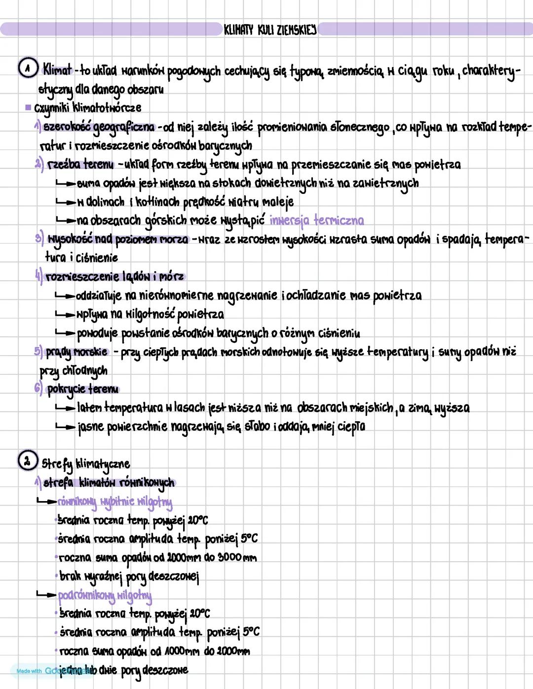 klimaty kuli ziemskiej