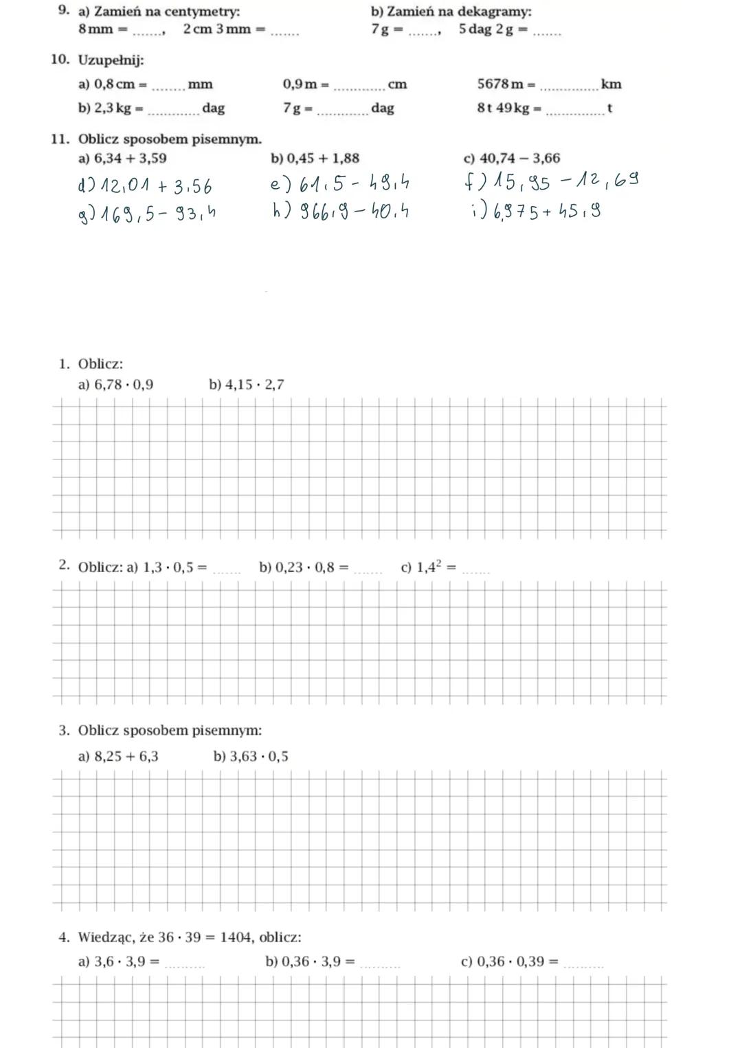 # Ulamki Dziesiętne
Co to są ułamki dziesiętne?
Jest to zapis liczby rzeczywistej w postaci ułamka, którego
mianownik jest potęgą o wykład