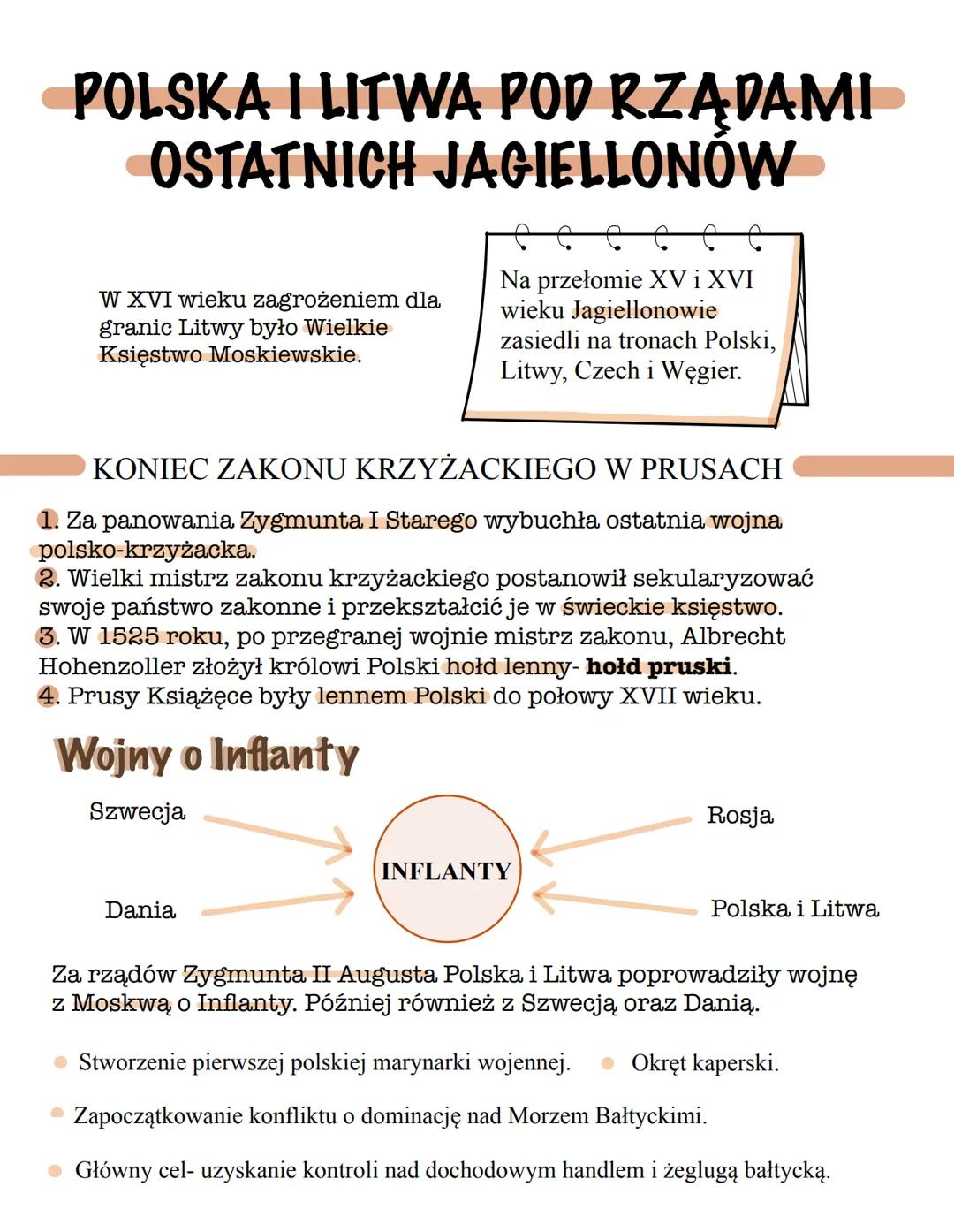 # POLSKA I LITWA POD RZĄDAMI
# OSTATNICH JAGIELLONOW
W XVI wieku zagrożeniem dla
granic Litwy było Wielkie
Księstwo Moskiewskie.
Na przeło