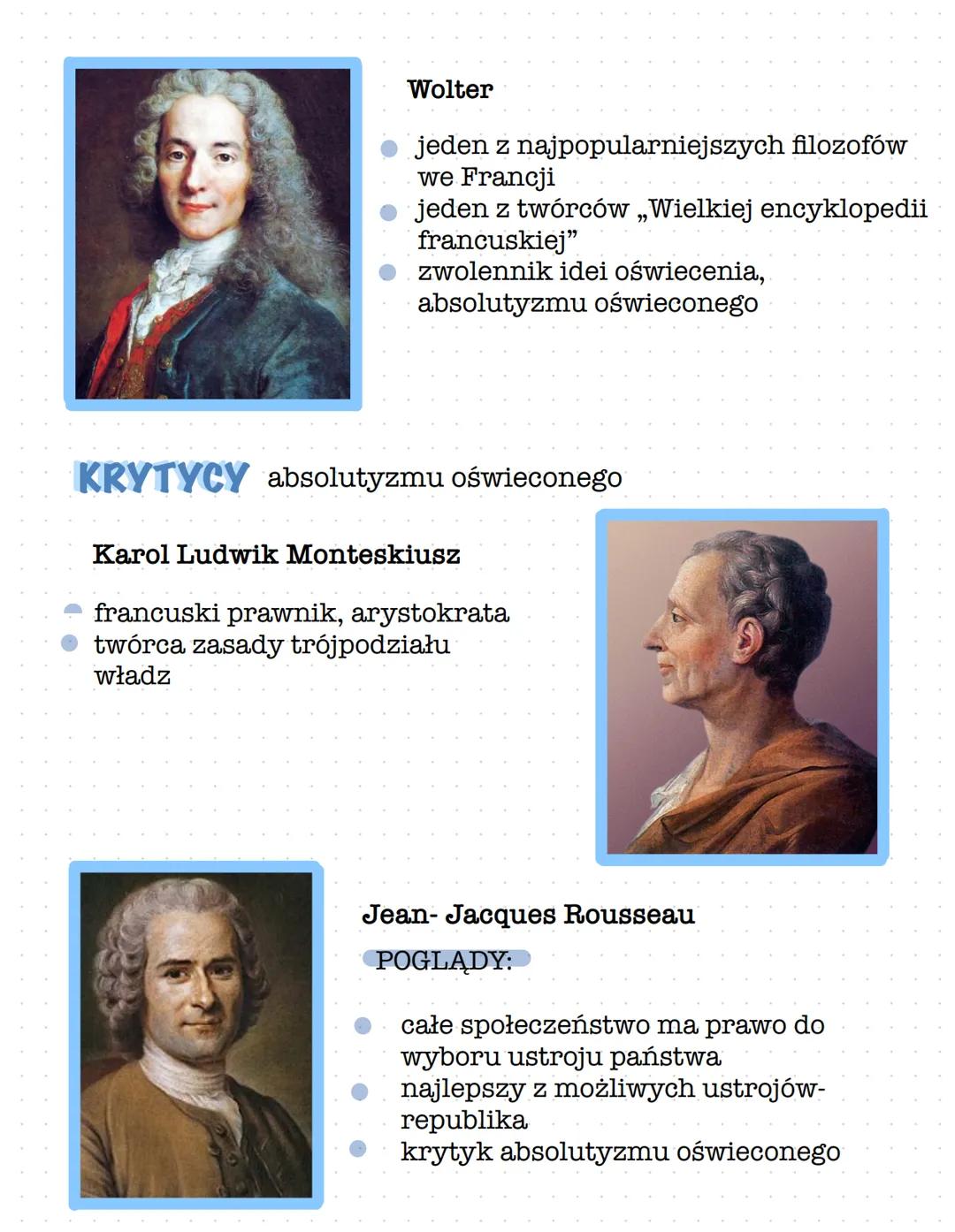 # KULTURA OŚWIECENIA
ABSOLUTYZM OŚWIECONY
Prusy
Austria
odmiana absolutyzmu, w której władca uznaje niektóre zasady
umowy społecznej z pod