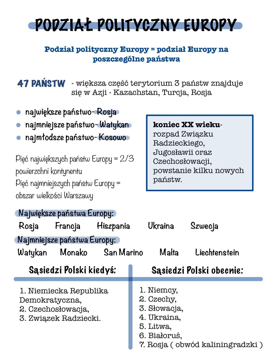 Podział polityczny Europy