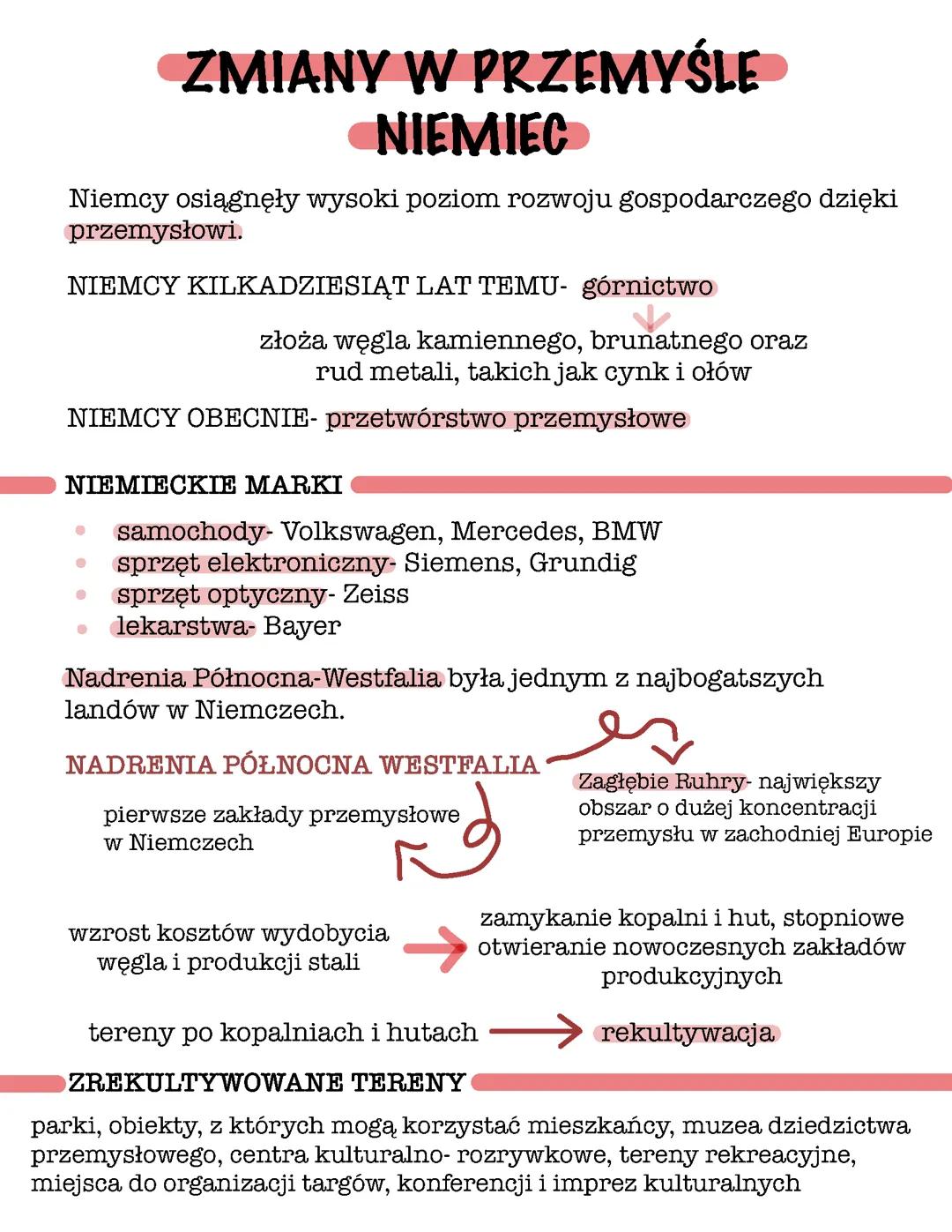 Zmiany w przemyśle Niemiec