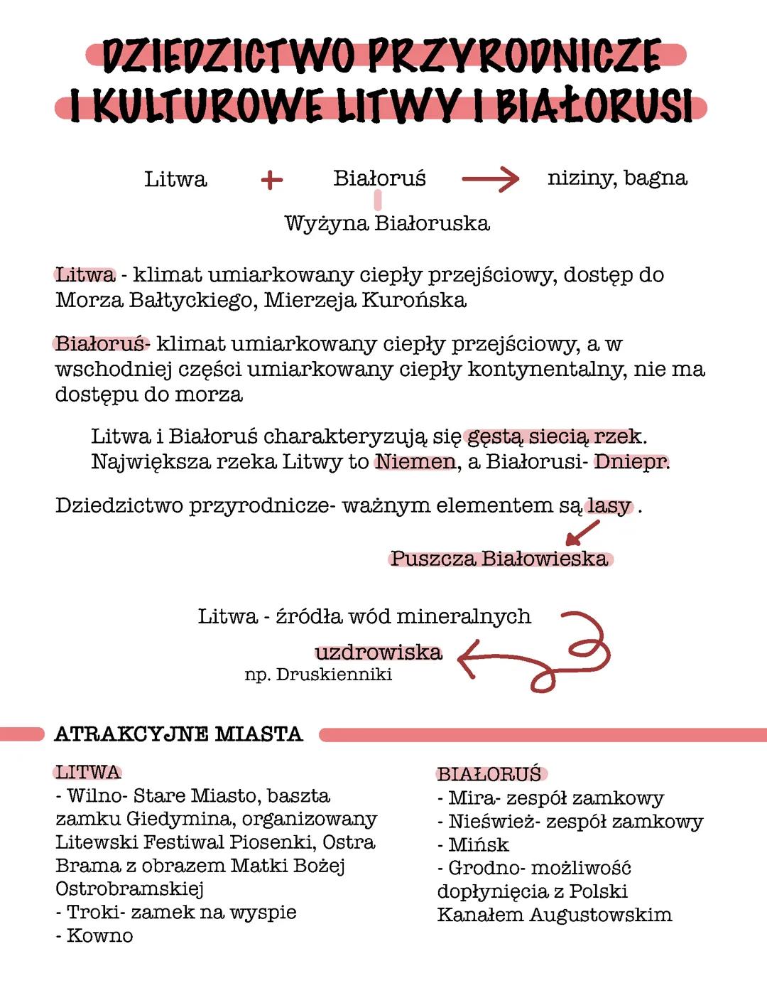 Dziedzictwo przyrodnicze i kulturowe Litwy i Białorusi