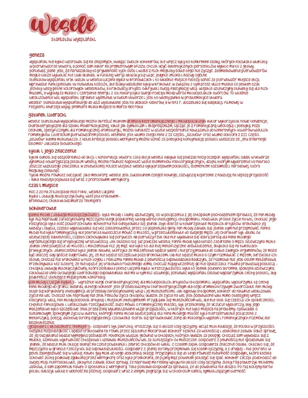 Wesele Stanisław Wyspiański