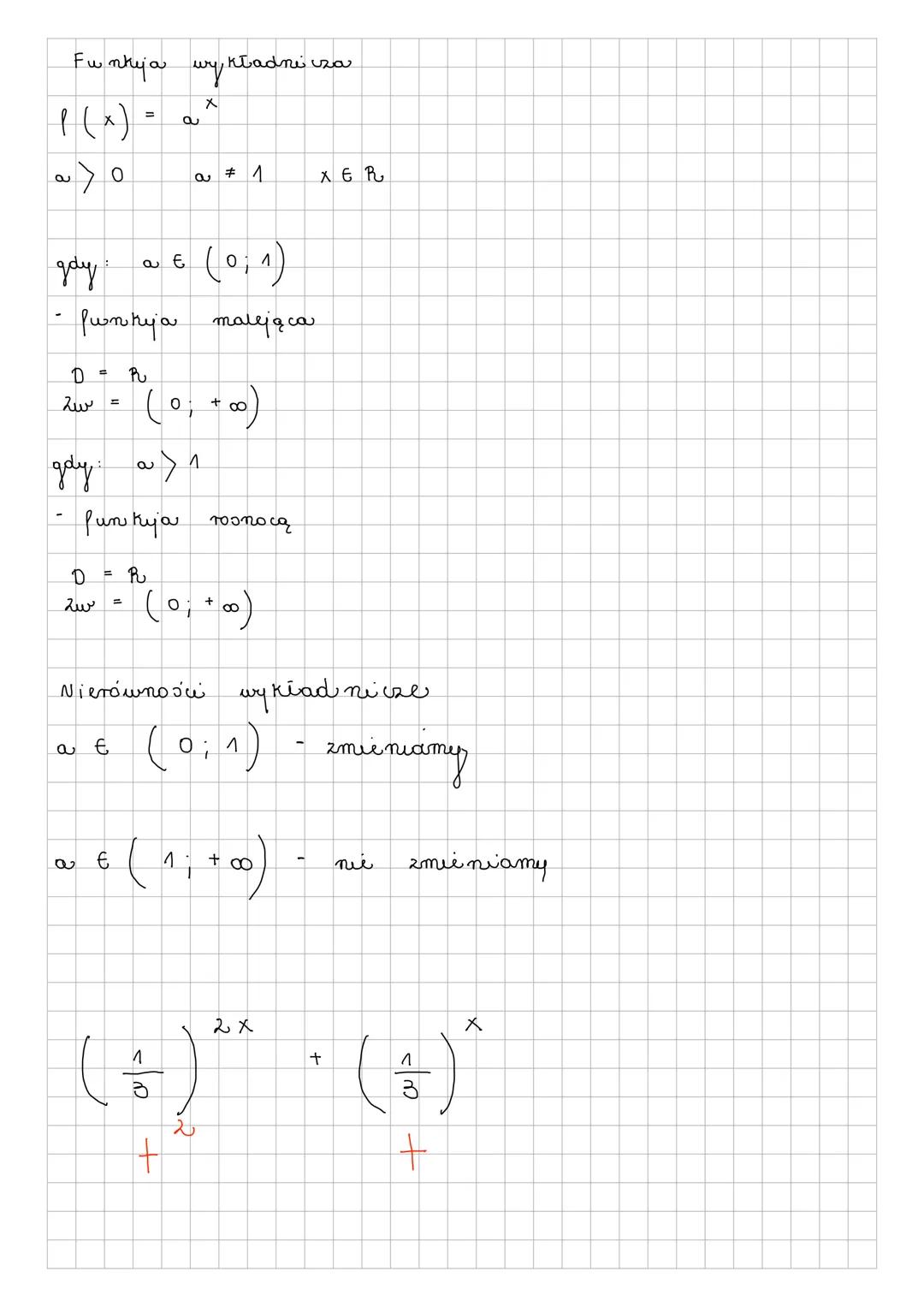 Funkija wykładni uza
$P(x)=a^x$
$a>0$ $a \neq 1$ $x \in R$
gdy: $a \in (0;1)$
- funkija malejąca
$D = R$
$2w = (0; +\infty)$
gdy: