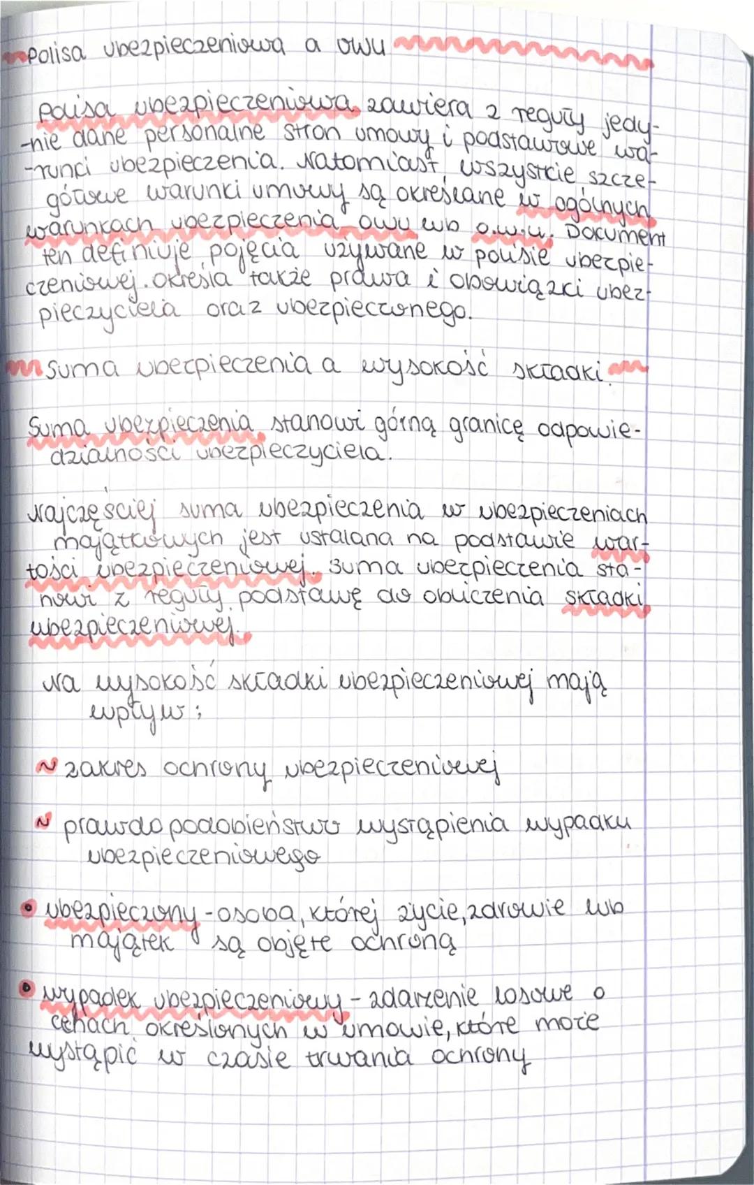 3. ubezpieczenia majątkowe
Ubezpieczenie to umowa dzięki której
się oa ubezpieczyciela gwarancję wypłacenia
swiadczenia pieniężnego w razie