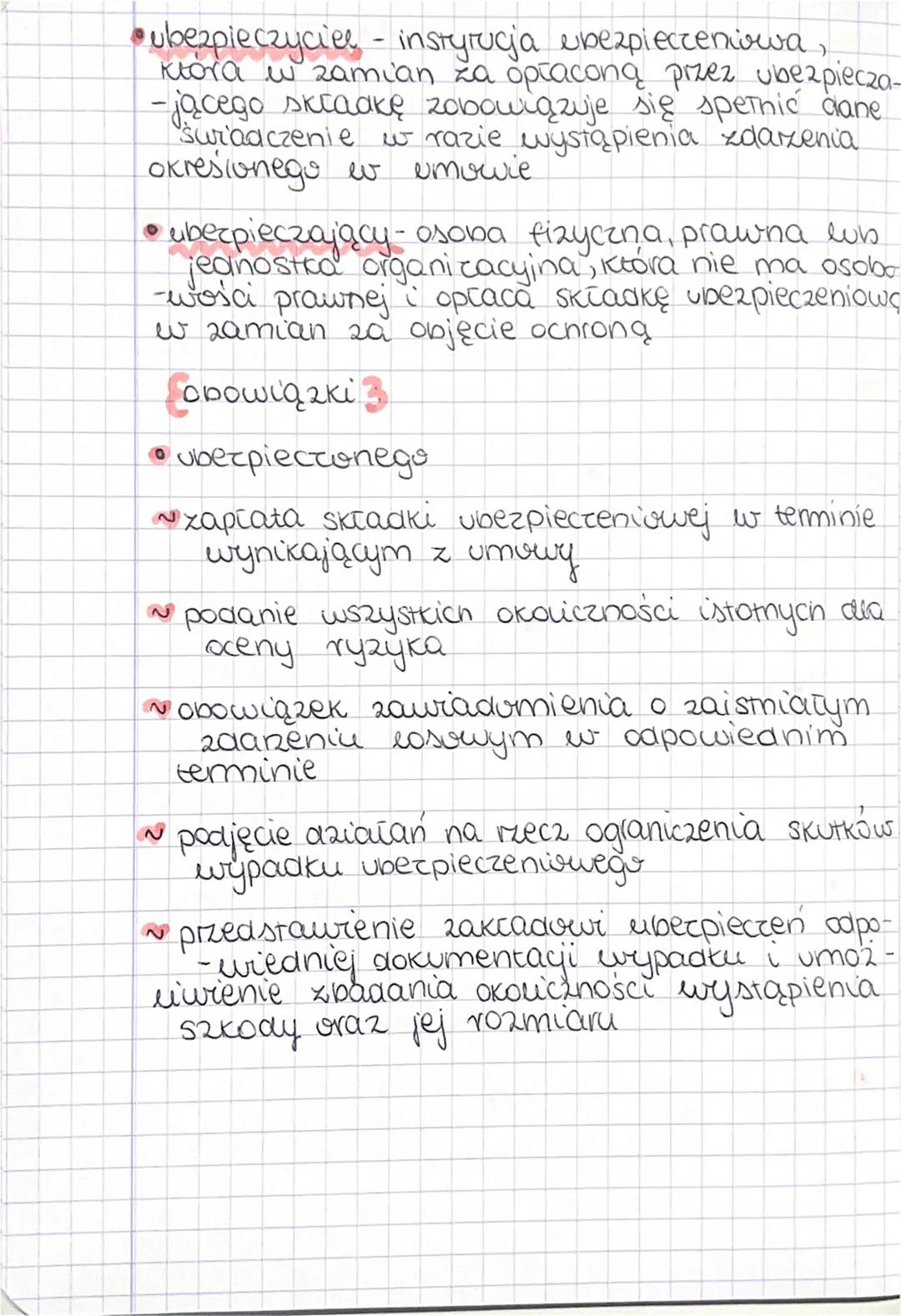 3. ubezpieczenia majątkowe
Ubezpieczenie to umowa dzięki której
się oa ubezpieczyciela gwarancję wypłacenia
swiadczenia pieniężnego w razie