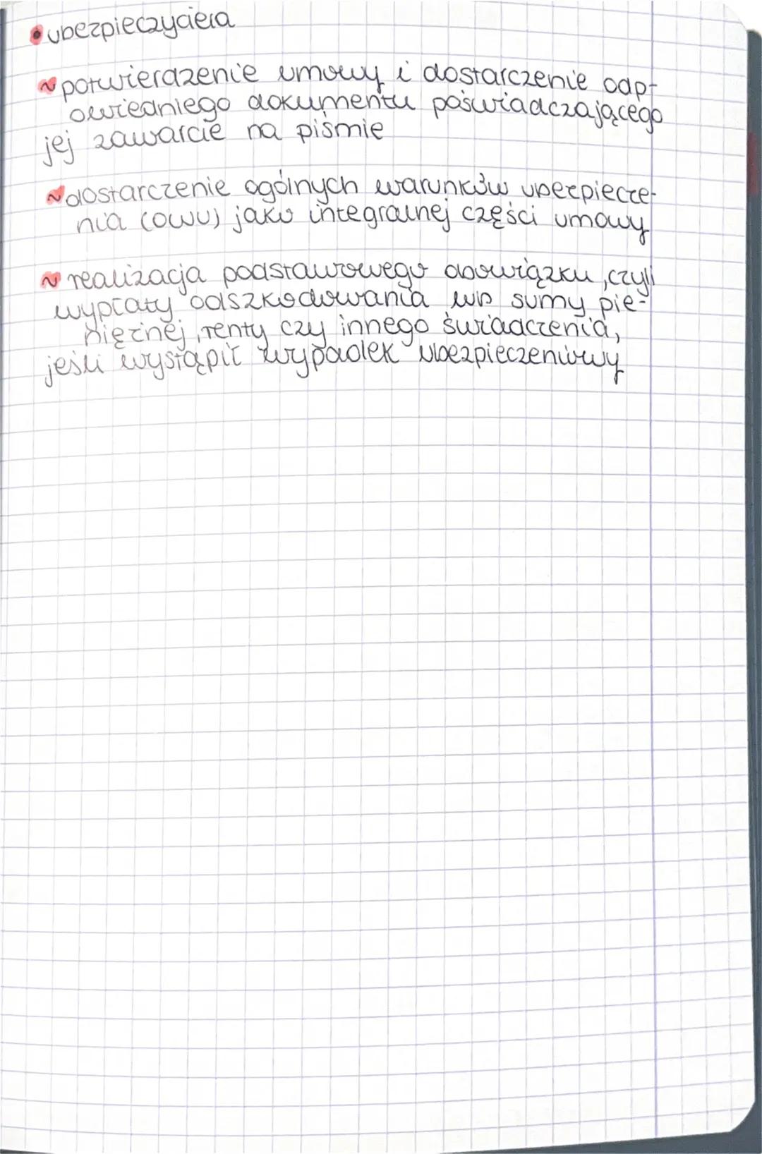3. ubezpieczenia majątkowe
Ubezpieczenie to umowa dzięki której
się oa ubezpieczyciela gwarancję wypłacenia
swiadczenia pieniężnego w razie
