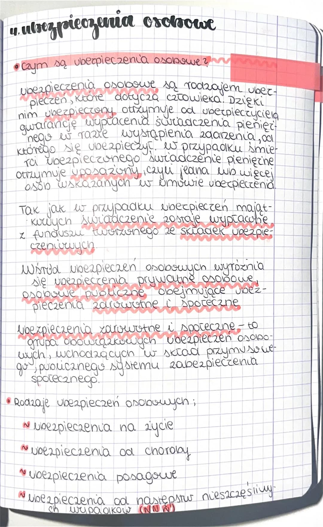 # 4. ubezpieczenia osobowe
• czym są ubezpieczenia osobowe?
Ubezpieczenia osobowe są rodzajem uber
pieczeń, które dotyczą człowieka. Dzięk