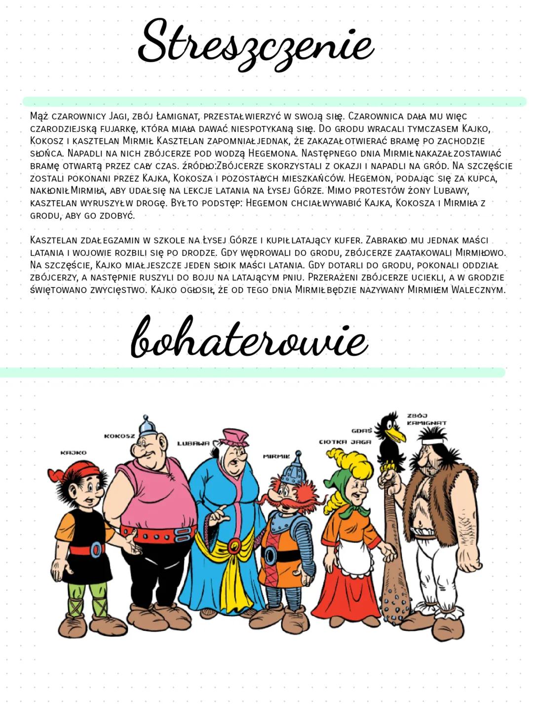 kajko i kokosz
⚫RODZAJ LITERACKI EPIKA
▪GATUNEK LITERACKI KOMIKS, POWIEŚĆ GRAFICZNA
■CZAS AKCJI :Lata 50 | 60. XX WIEKU
⚫MIEJSCE AKCJI M.IN