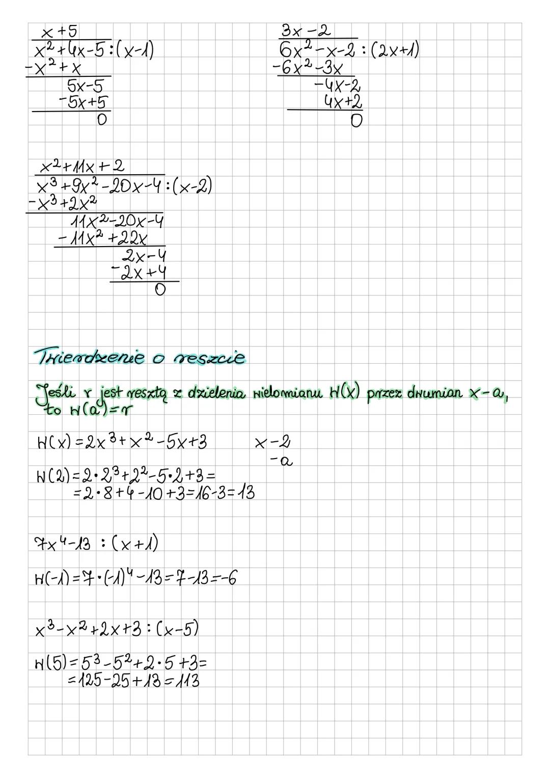 Wielomiany
y=-x2-2x-3x+3x2-6+x3
y= ׳+2×2 -5x-6
n=3
Stopień wielomianu
| a3 = 1, a2 = 2, a1 =-5, a0=-6
y=-7+5x2-5x+x4-x3
y=x4-x3+5x2-5x-7
po