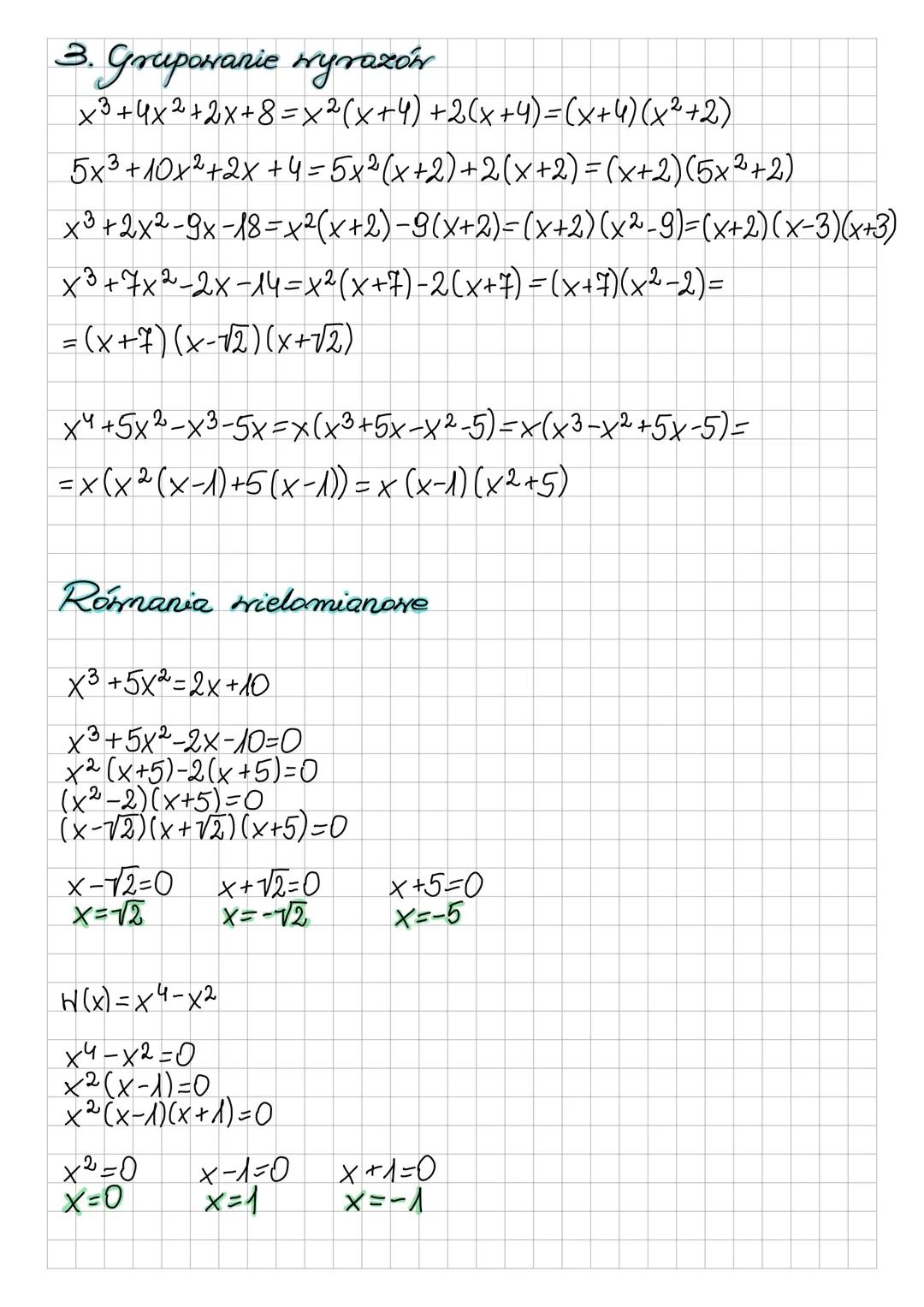 Wielomiany
y=-x2-2x-3x+3x2-6+x3
y= ׳+2×2 -5x-6
n=3
Stopień wielomianu
| a3 = 1, a2 = 2, a1 =-5, a0=-6
y=-7+5x2-5x+x4-x3
y=x4-x3+5x2-5x-7
po