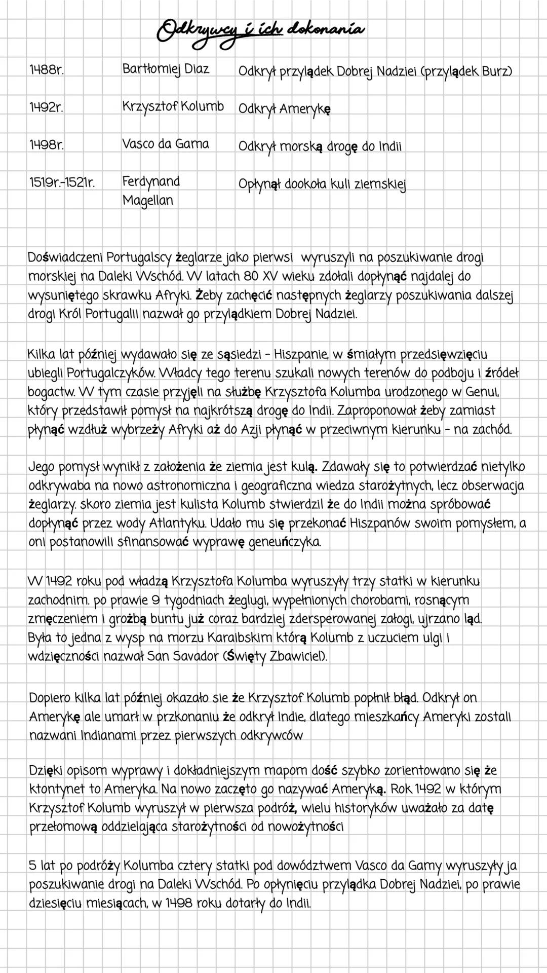 # historia
Wielkie odkrycie geograficzne
W późnym średniowieczu statki z wybrzeży Portugalii i Hiszpanii zaczeły
śmielej zabuszczać się w