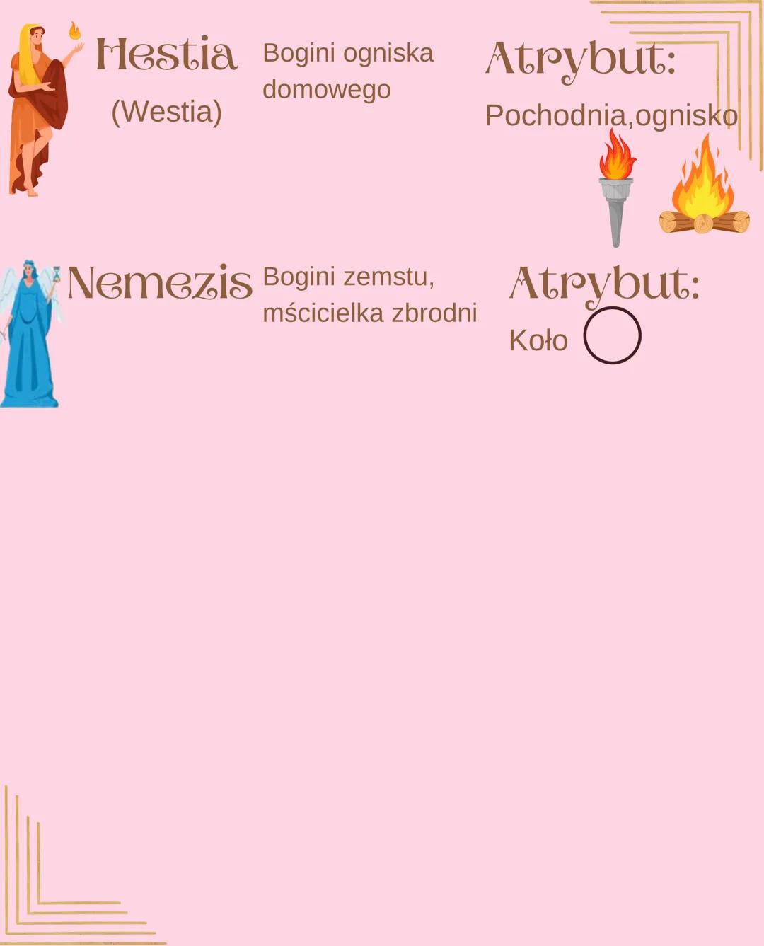 # Postacie mitologiczne
Bogowie
Zeus Najważniejszy bóg Atrybut:
(Jowisz)
władca nieba i ziemi Piorun
Hades Bóg podziemnego Atrybut:
świat