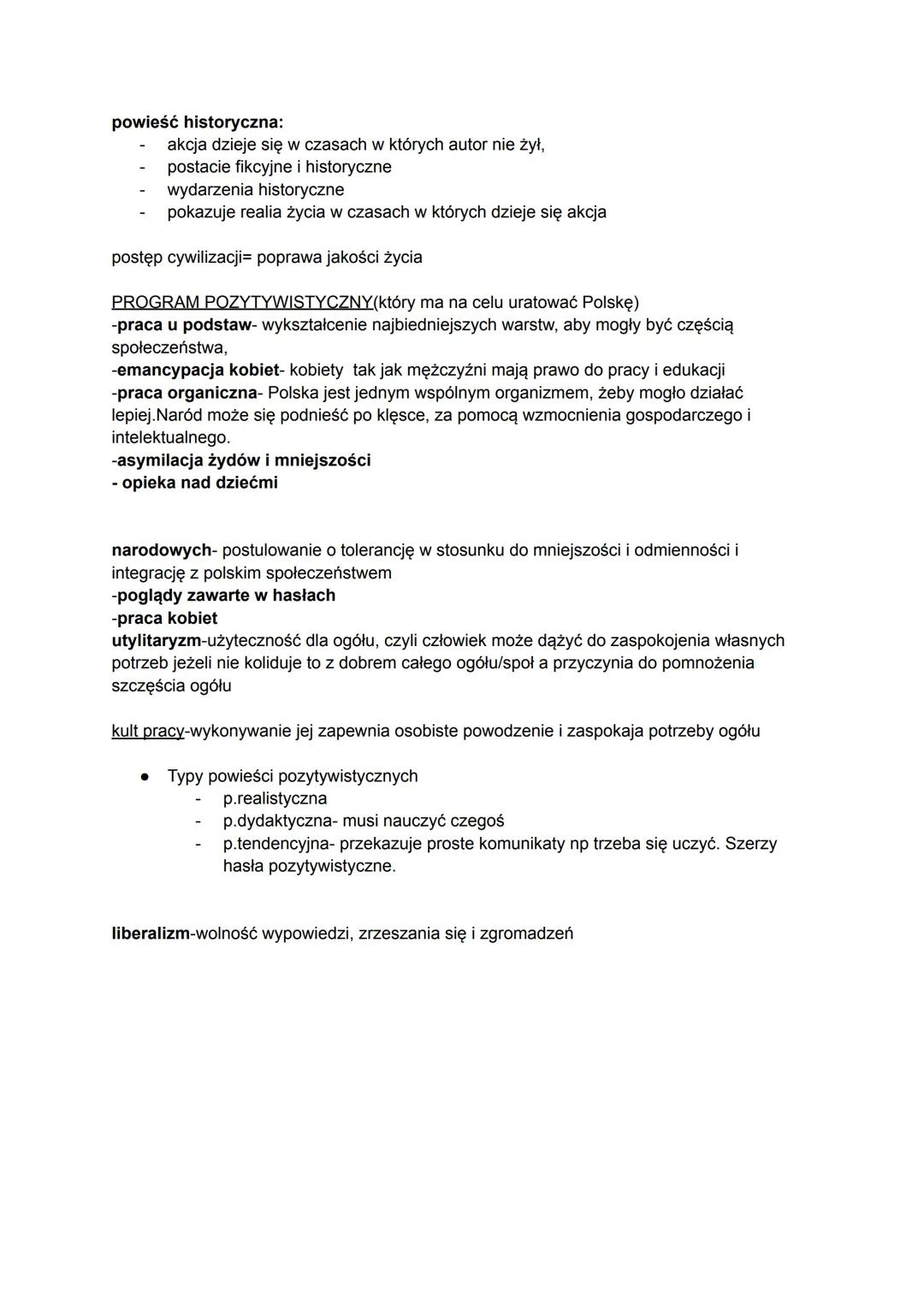 POZYTYWIZM
1864-do początku lat 90 XIX
Polska-pozytywizm
• Świat-realizm, naturalizm
Popularne pojęcia
Utylitaryzm- przydatność dla społecze
