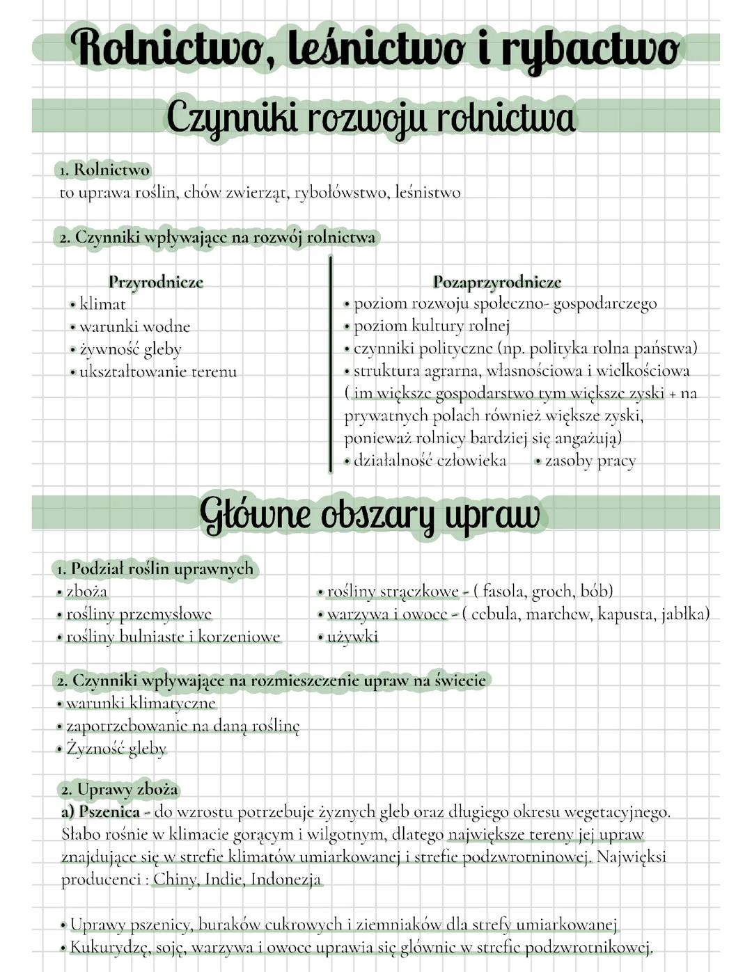 Rolnictwo, leśnictwo i rybactwo