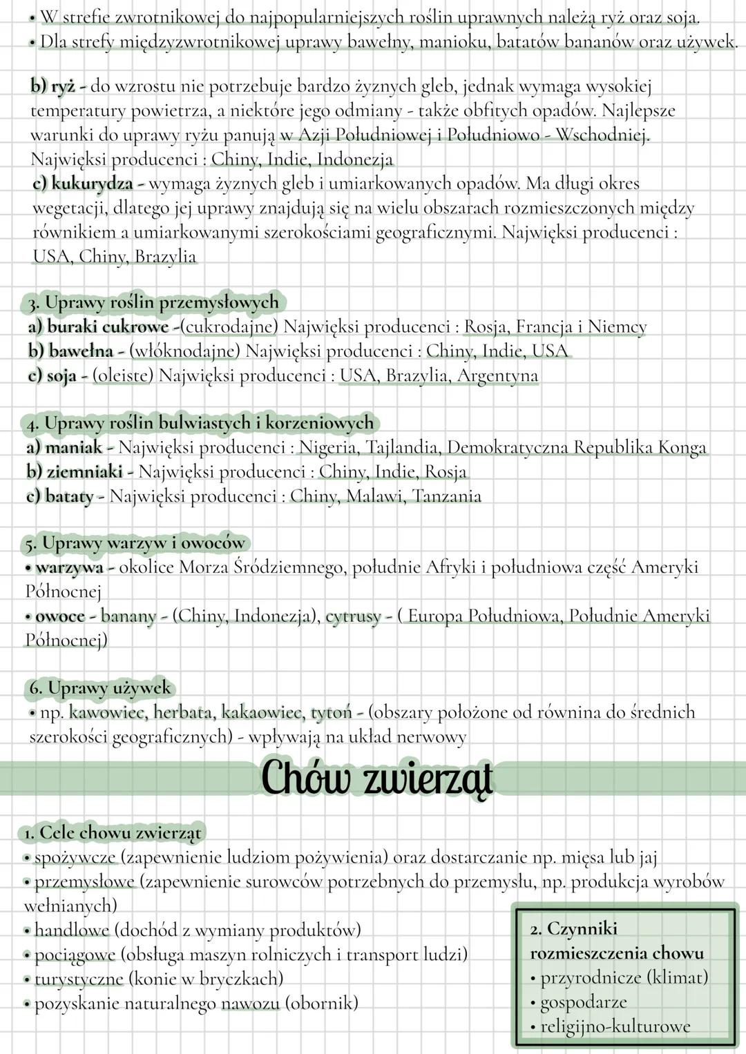 # Rolnictwo, leśnictwo i rybactwo
Czynniki rozwoju rolnictwa
1. Rolnictwo
to uprawa roślin, chów zwierząt, rybołówstwo, leśnistwo
2. Czyn