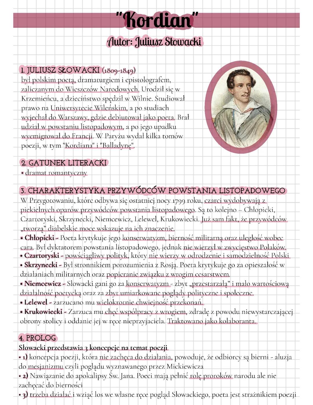 Kordian, J Słowacki