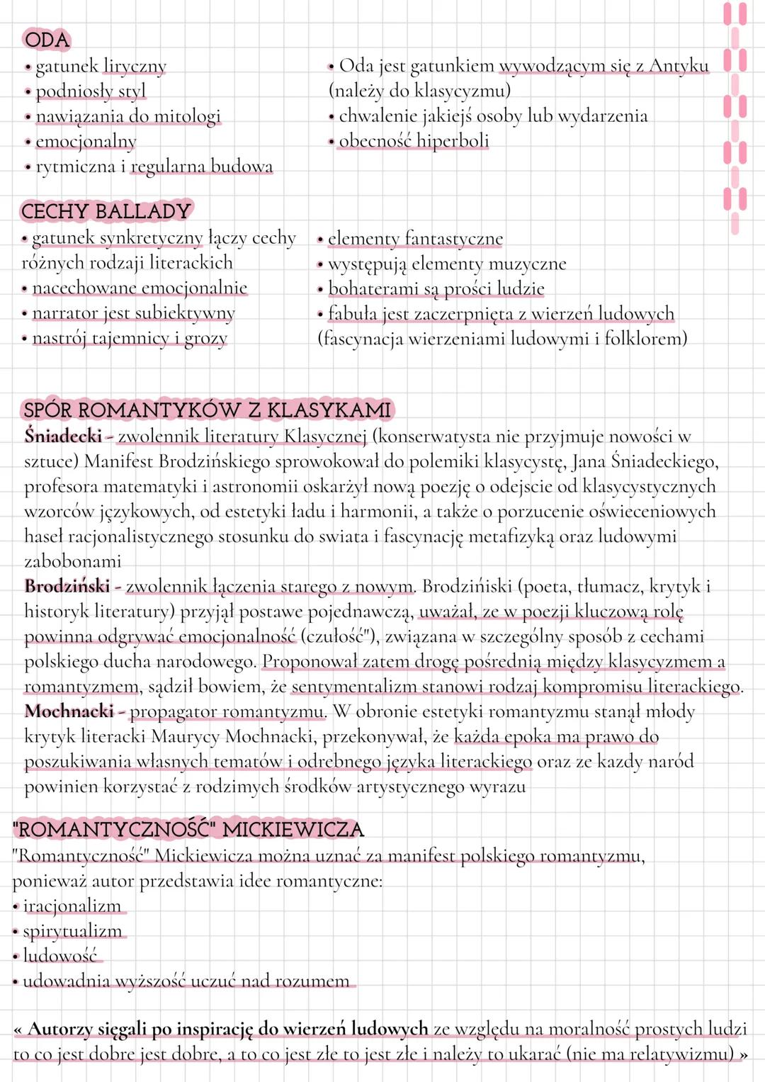 Romantyzm
CZAS TRWANIA
•
Europa ⇒ 1789r. (wybuch rewolucji francuskiej) do 1848r. (Wiosna Ludów)
Polska
1822 r. (wydanie "Ballad i Romansów"