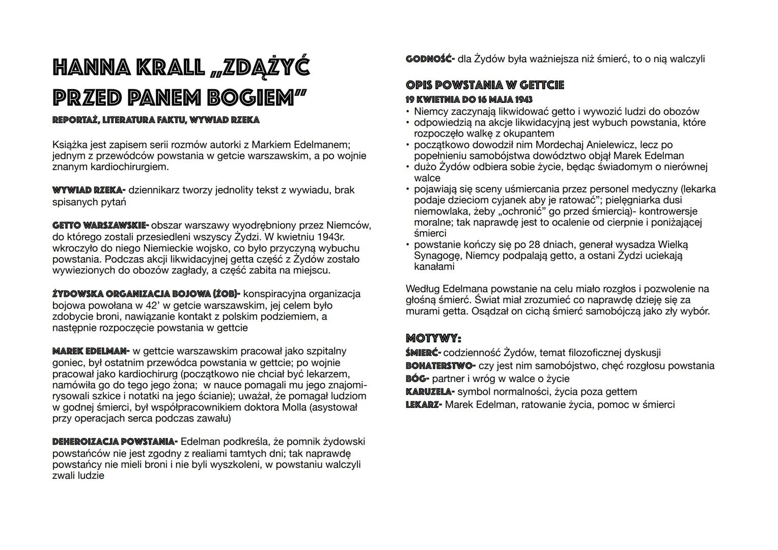 WOJNA I OKUPACJA
RAMY CZASOWE:
od 1.09.1939r. - wybuch II wojny światowej
do 8.05.1945r. - kapitulacja III Rzeszy
*wiele ważnych dzieł powst