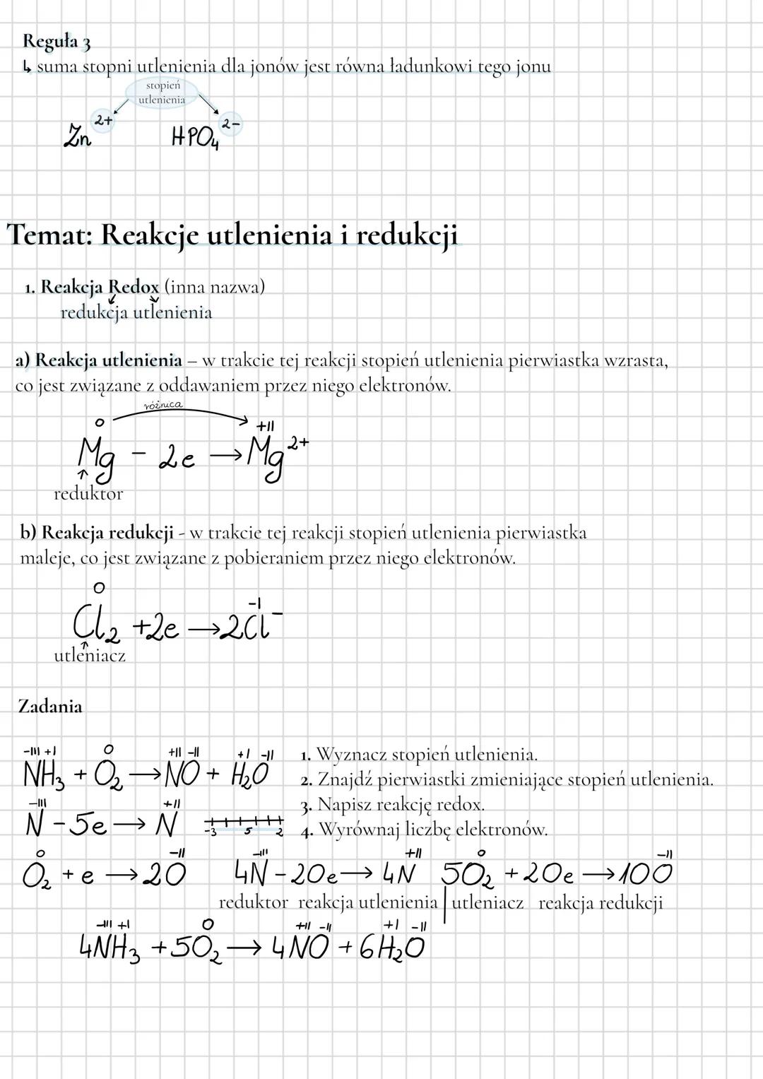 Elektrochemia
Temat: Stopień utlenienia pierwiastka
11
K₂O → II - wartościowy 2 wiązania
1. Reguły wyznaczania stopnie utlenienia
•
⚫ Reguła