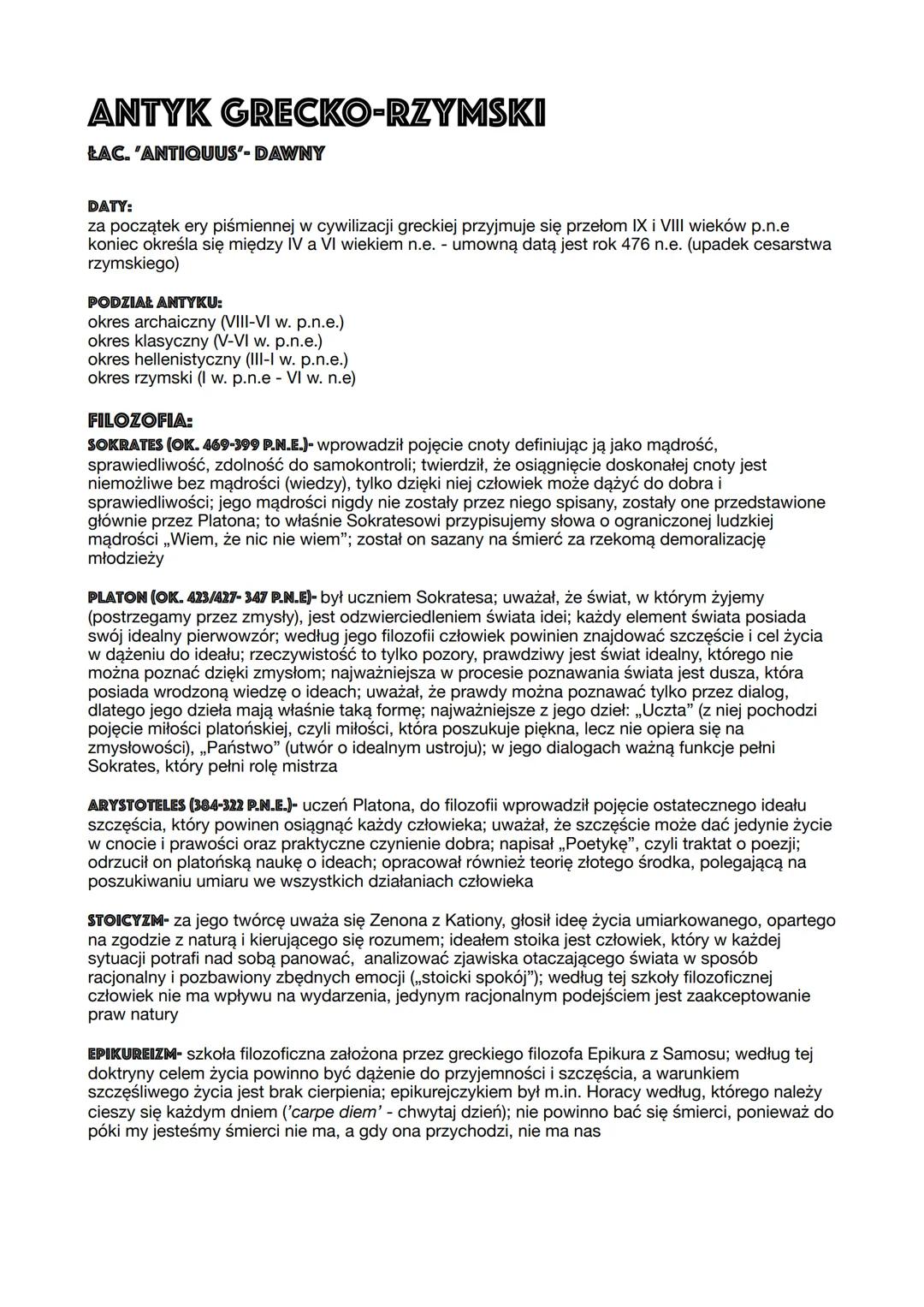 antyk- filozofia