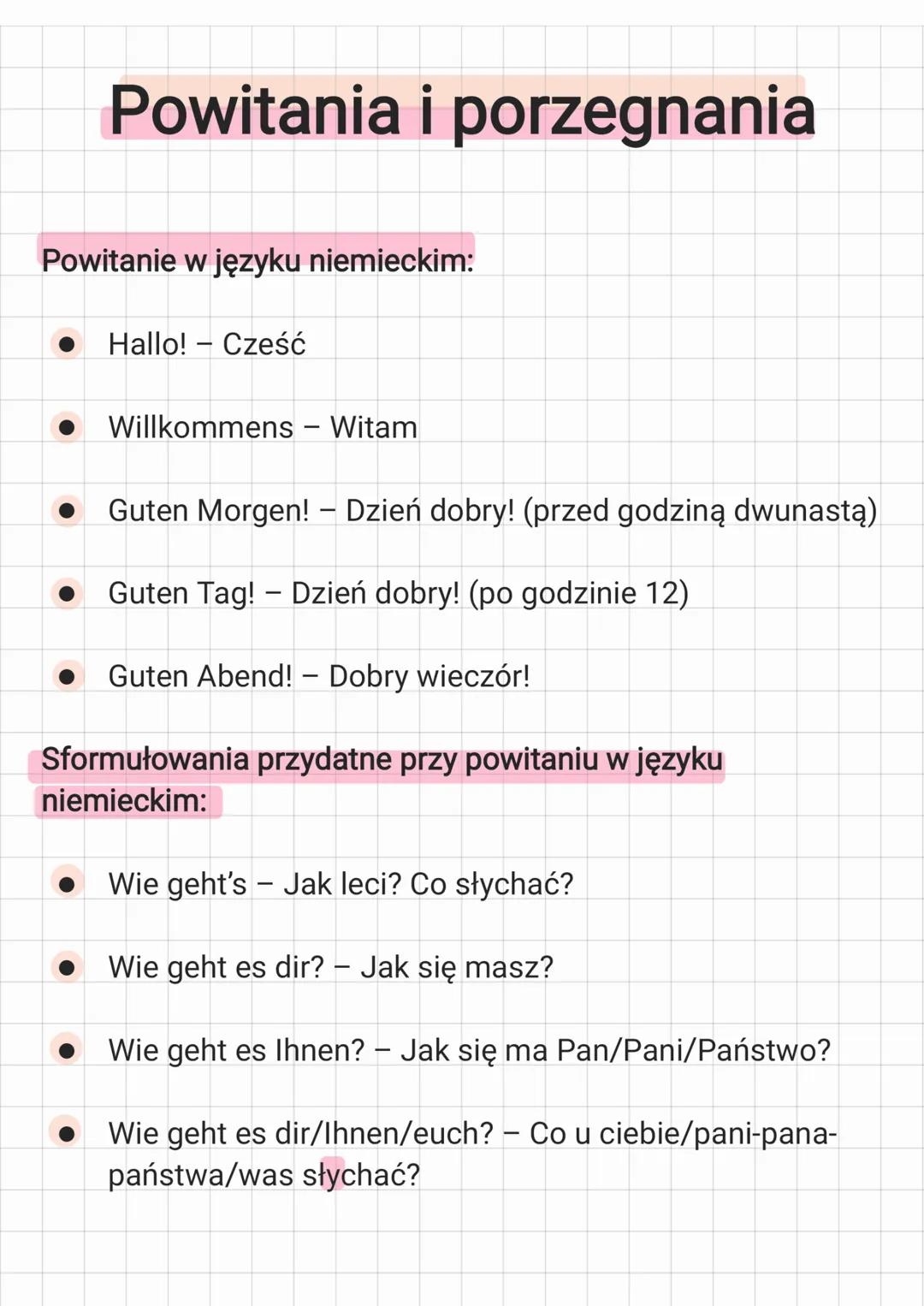 Przywitania i porzegnania
