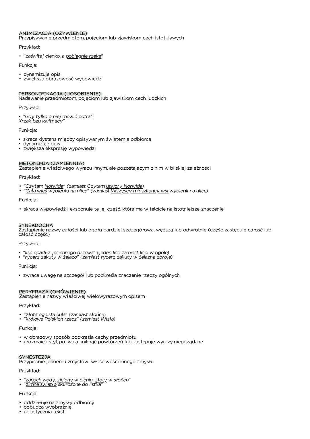 Srodki wyrazu artystycznego
Środki fonetyczne - środki brzmieniowe. Wszystkie zabiegi, które budują warstwę brzmieniową utworu, która
jest s