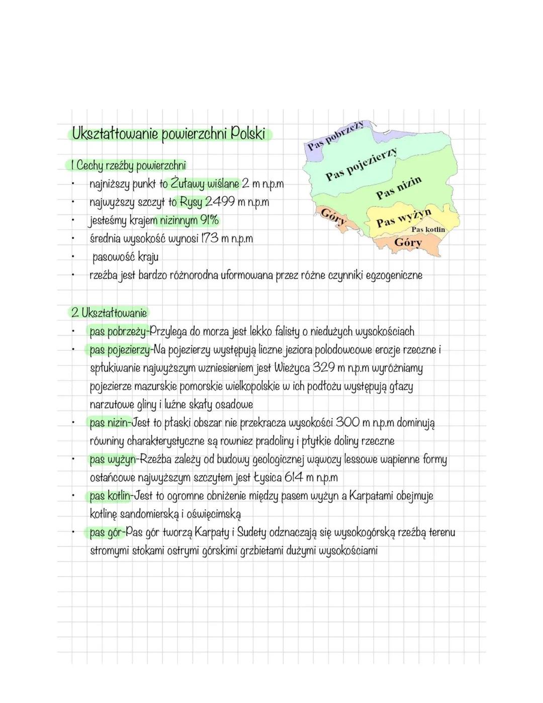 Ukształtowanie powierzchni Polski