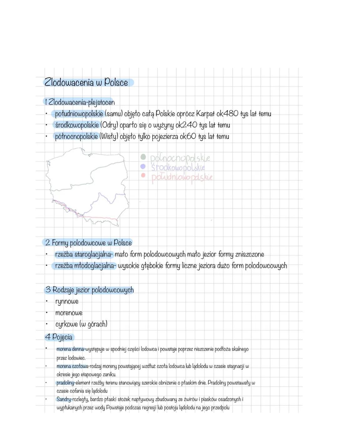 Zlodowacenia w Polsce
