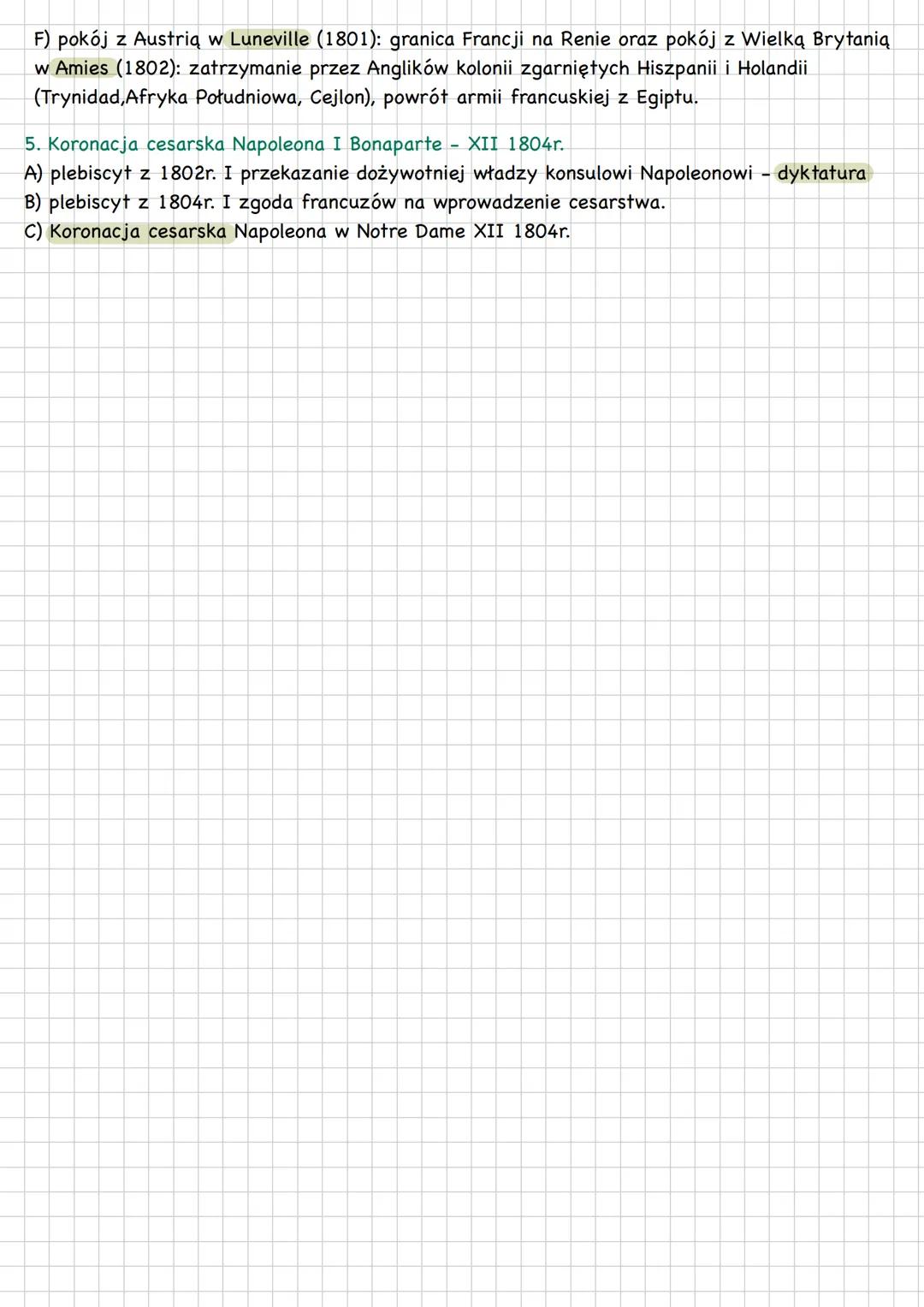 # Początek rządów Napoleona
1. Walki z koalicją antyfrancuską 1796-97.
a) wybuch powstania rojalistów w Paryżu 1795r. stłumione przez gen.