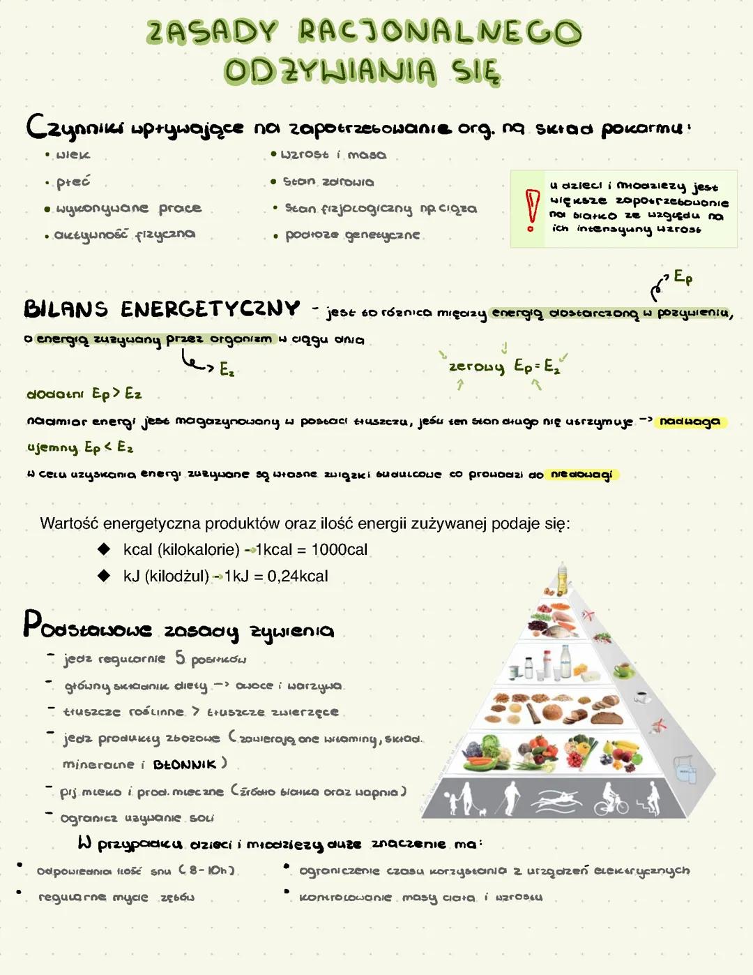 Zasady racjonalnego odżywiania się