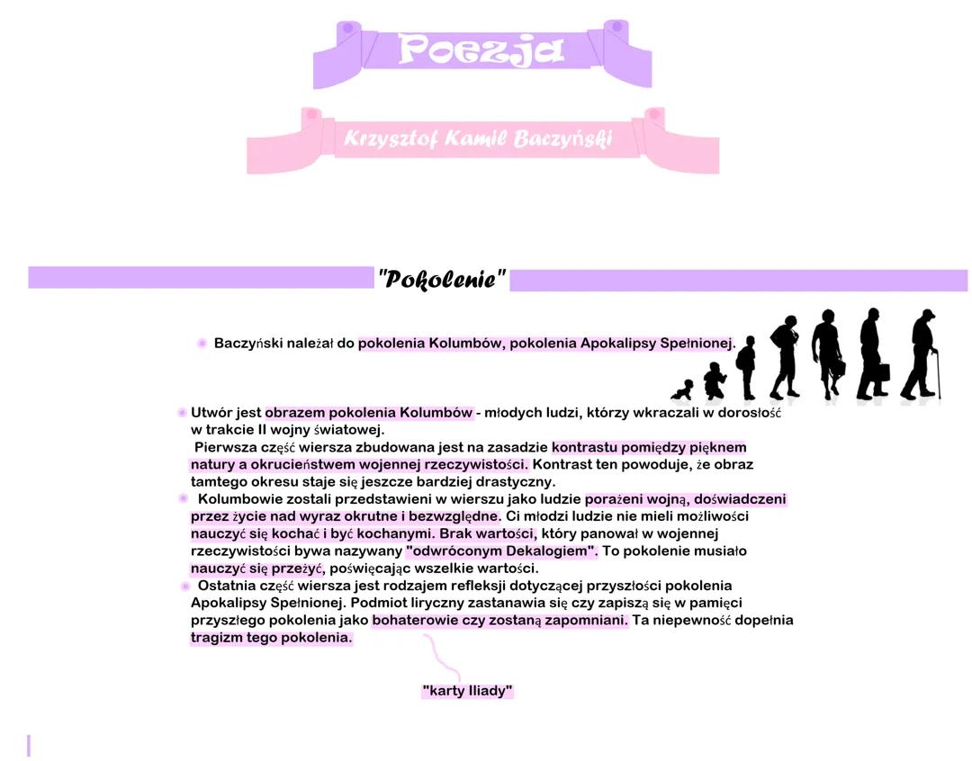 Pokolenie - Krzysztof Kamil Baczyński