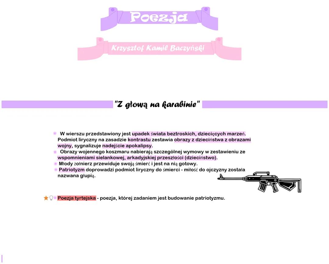 Z głową na karabinie - Krzysztof Kamil Baczyński