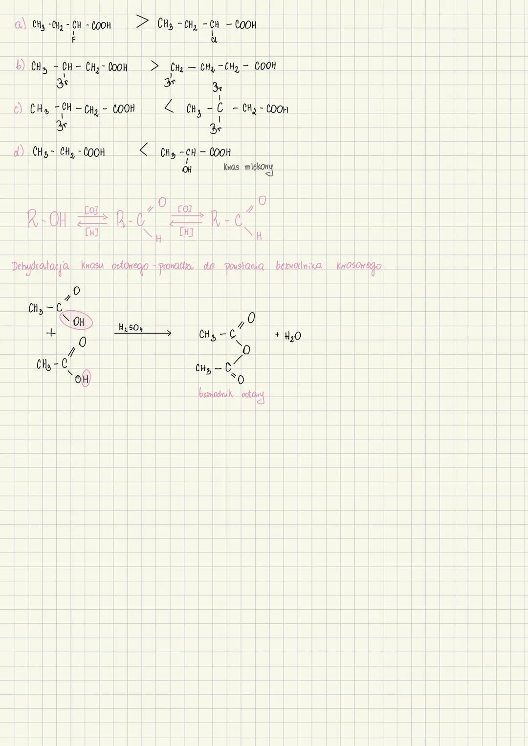 KWASY
KARBOKSYLOWE
1. BudoнO cząsteczki
R-COOH
grupa karboksylona
R
OH
2. Typy grup açqloxodoxomych
Alifatyczna, nasycona
H-COOH Kwas metano