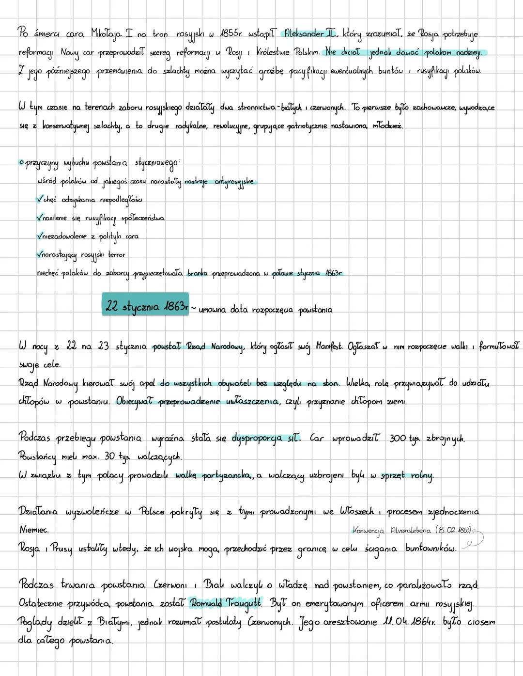 Po śmierci cara Mikołaja I na tron rosyjski w 1855r. wstąpił Aleksander II, który zrozumiał, że Rosja potrzebuje
reformacji Nowy car przepro