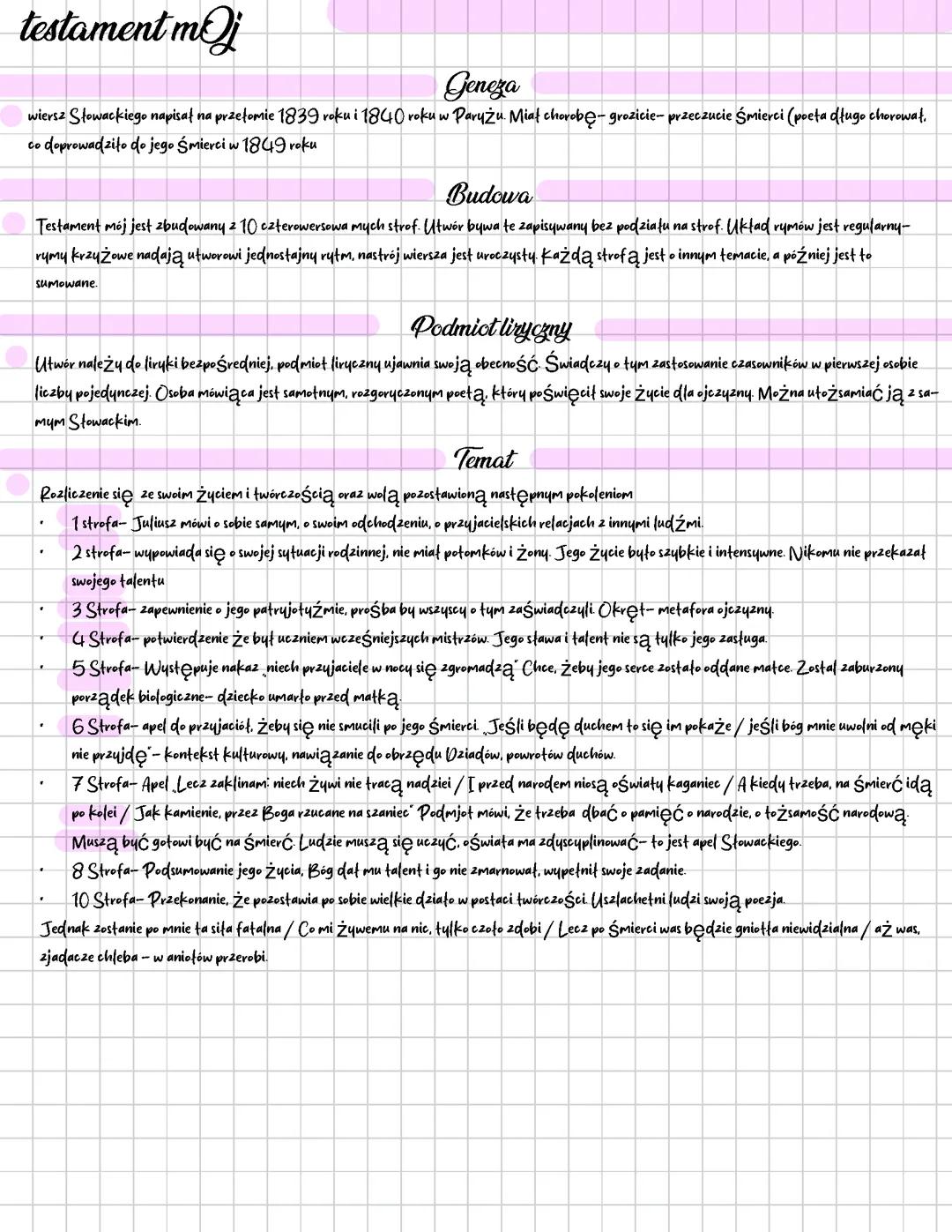 testament mój