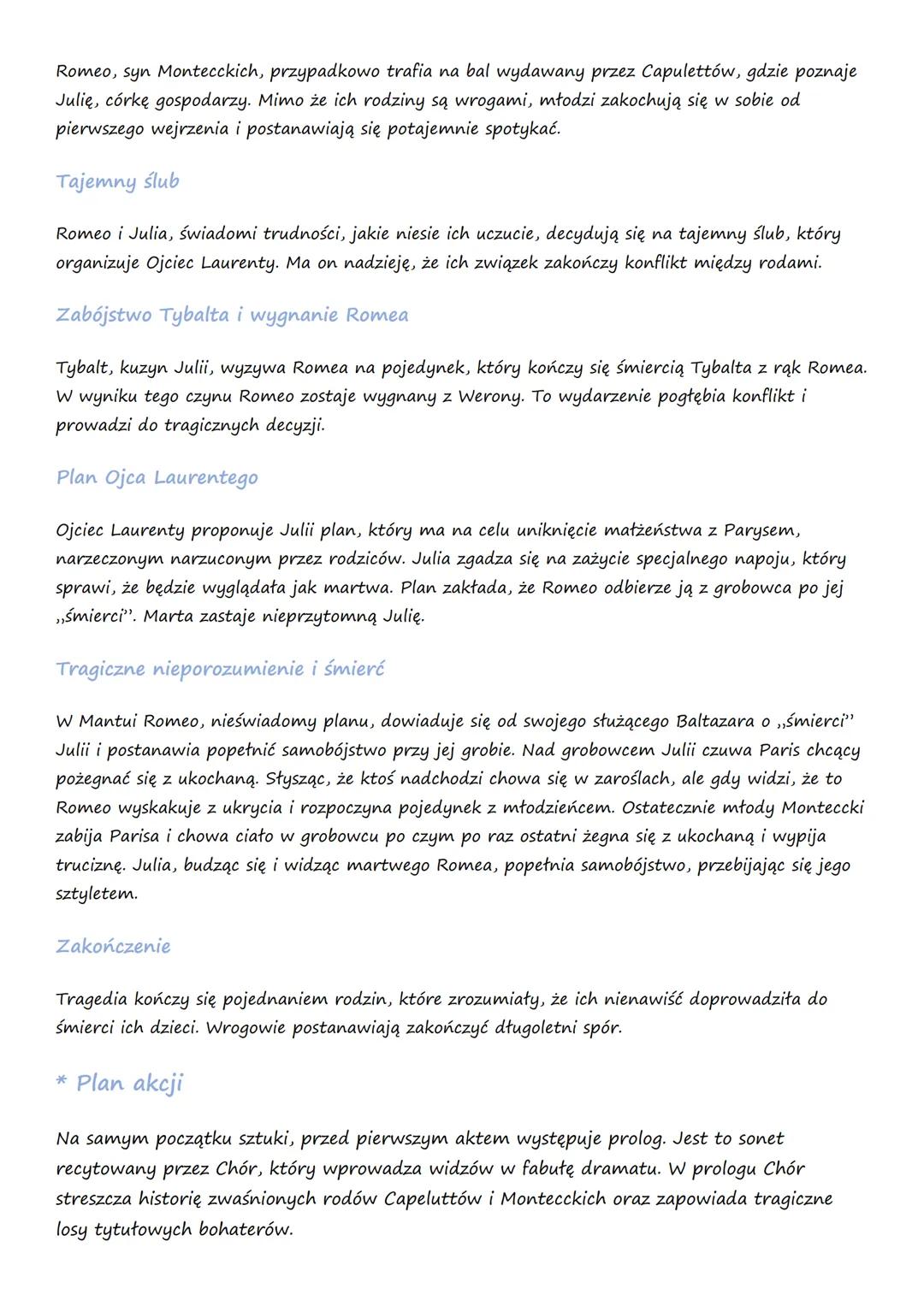 # Romeo i Julia
1. GATUNEK
- dramat (rodzaj literacki)
- tragedia mitosna (gatunek literacki), określana również jako dramat romantyczny