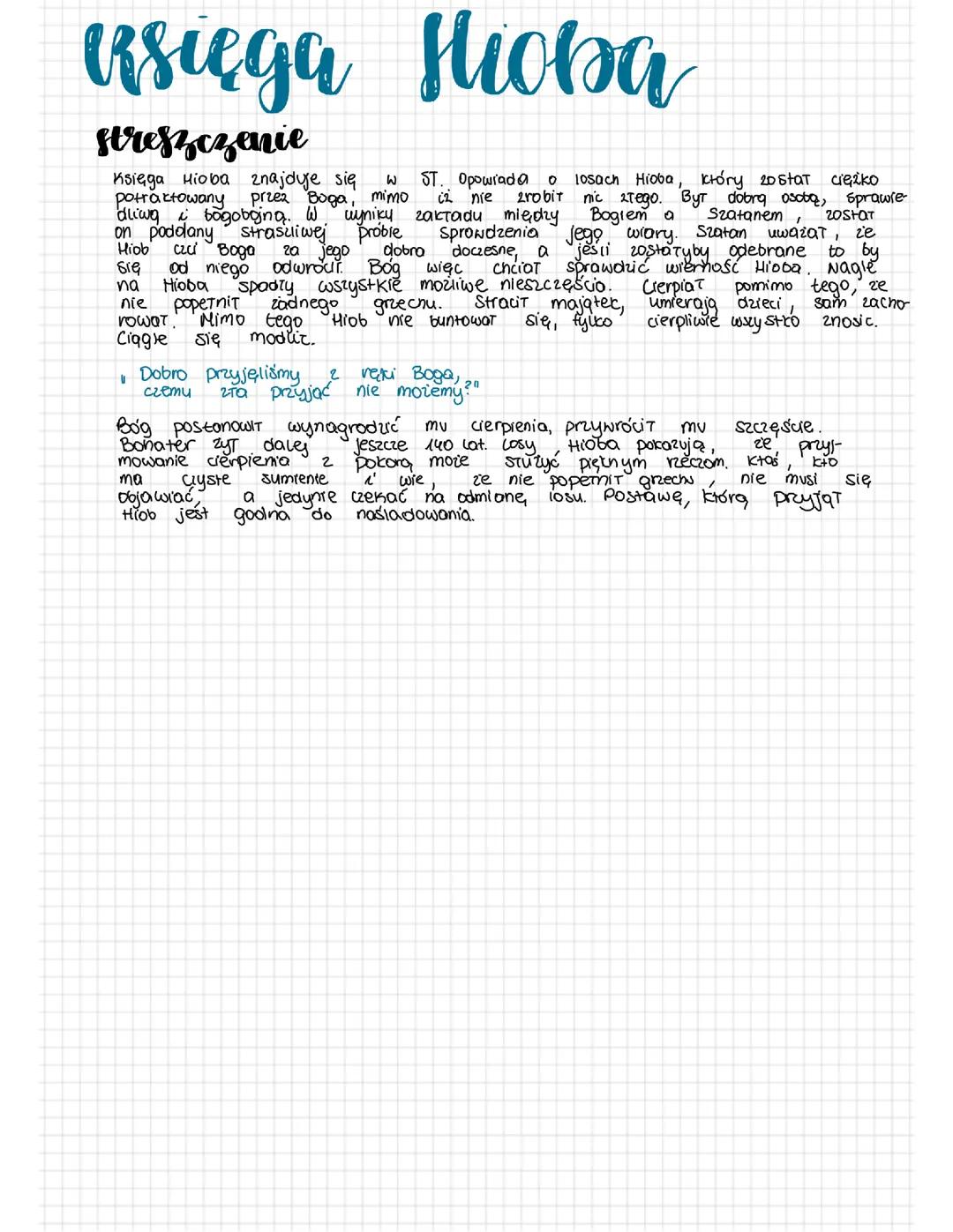 Księga Hioba - streszczenie