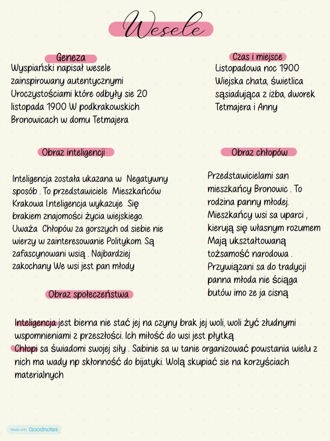 # Geneza
Wyspiański napisał wesele
zainspirowany autentycznymi
Uroczystościami które odbyły sie 20
listopada 1900 W podkrakowskich
Bronowic
