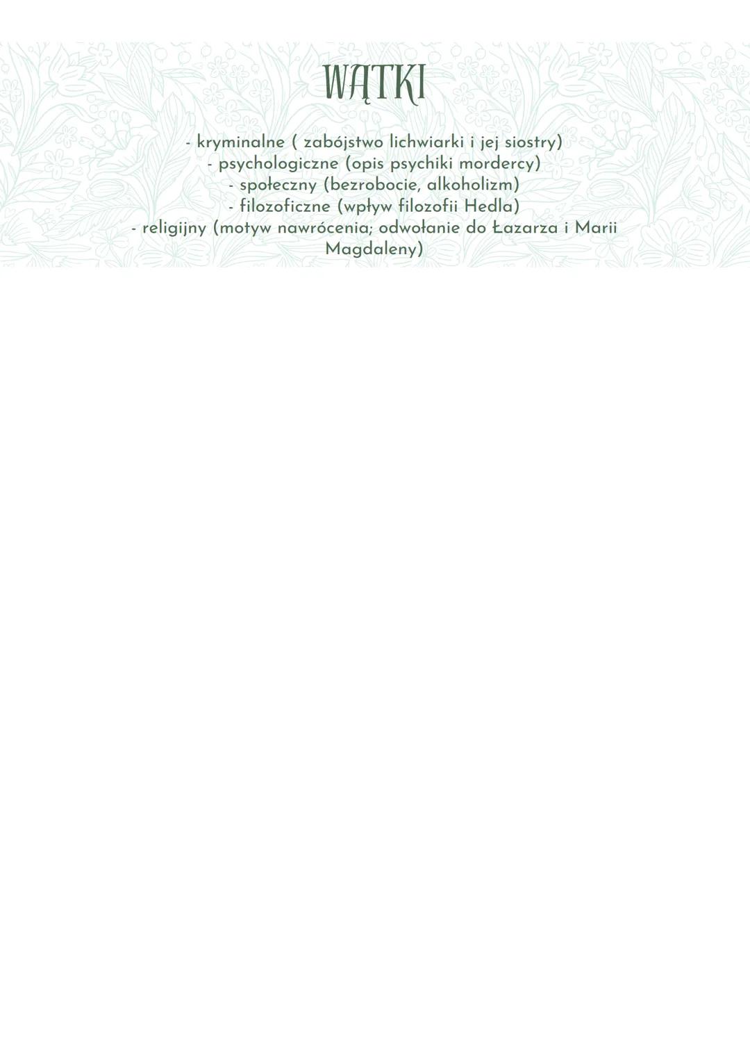 # ZBRODMA I KARA
FIODOR DOSTOJEWSKI
## CZAS I MIEJSCE AKCJI
Czas akcji: lipiec 1865r
Miejsce akcji: Petersburg
## GENEZA
→ Osobiste doś