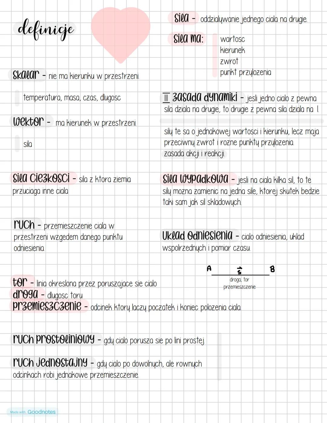 definicje
Skalar - nie ma kierunku w przestrzeni
temperatura, masa, czas, dlugosc
wektor - ma kierunek w przestrzeni
sila
Sila Ciezkosc