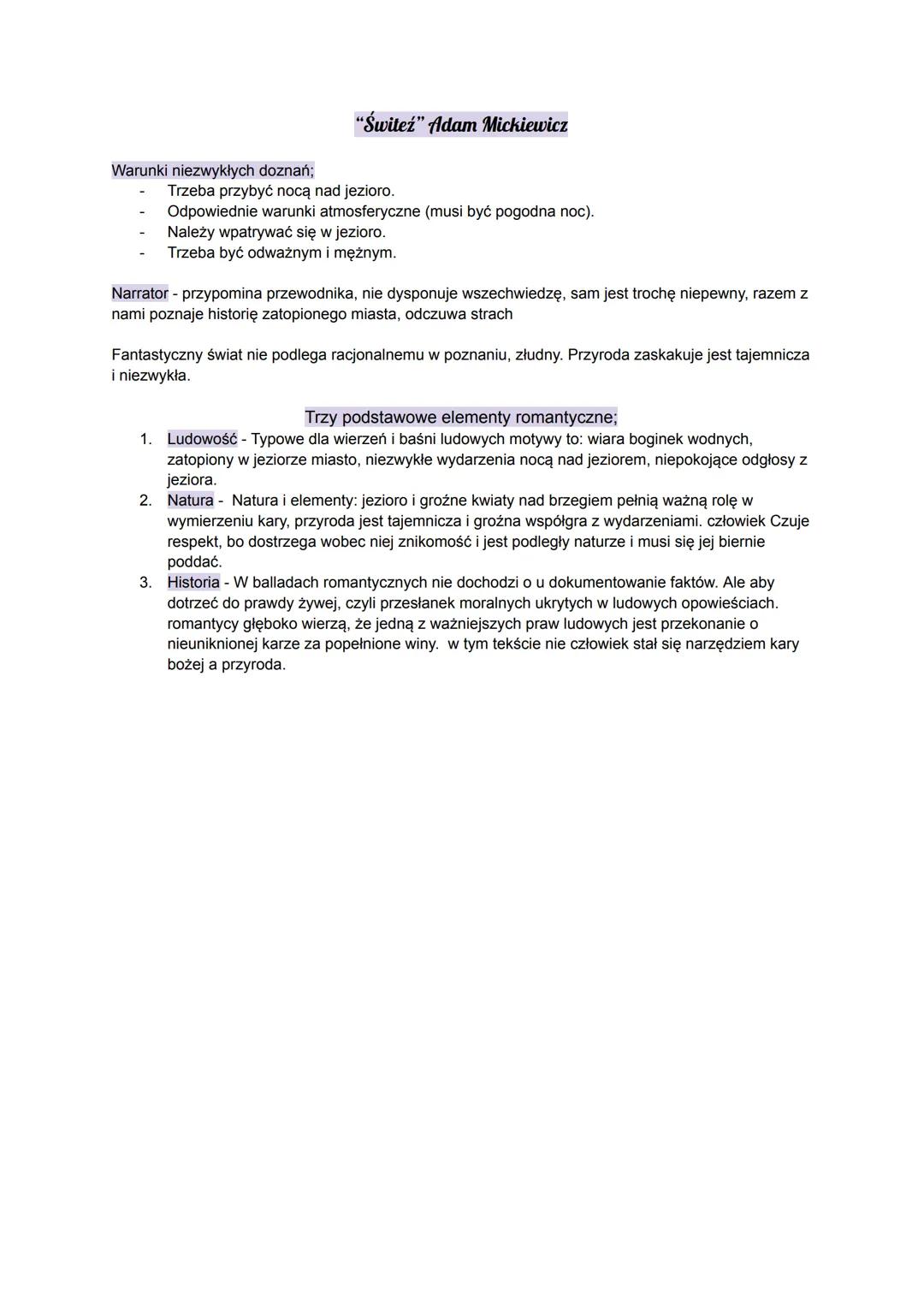 Świteź Adam Mickiewicz