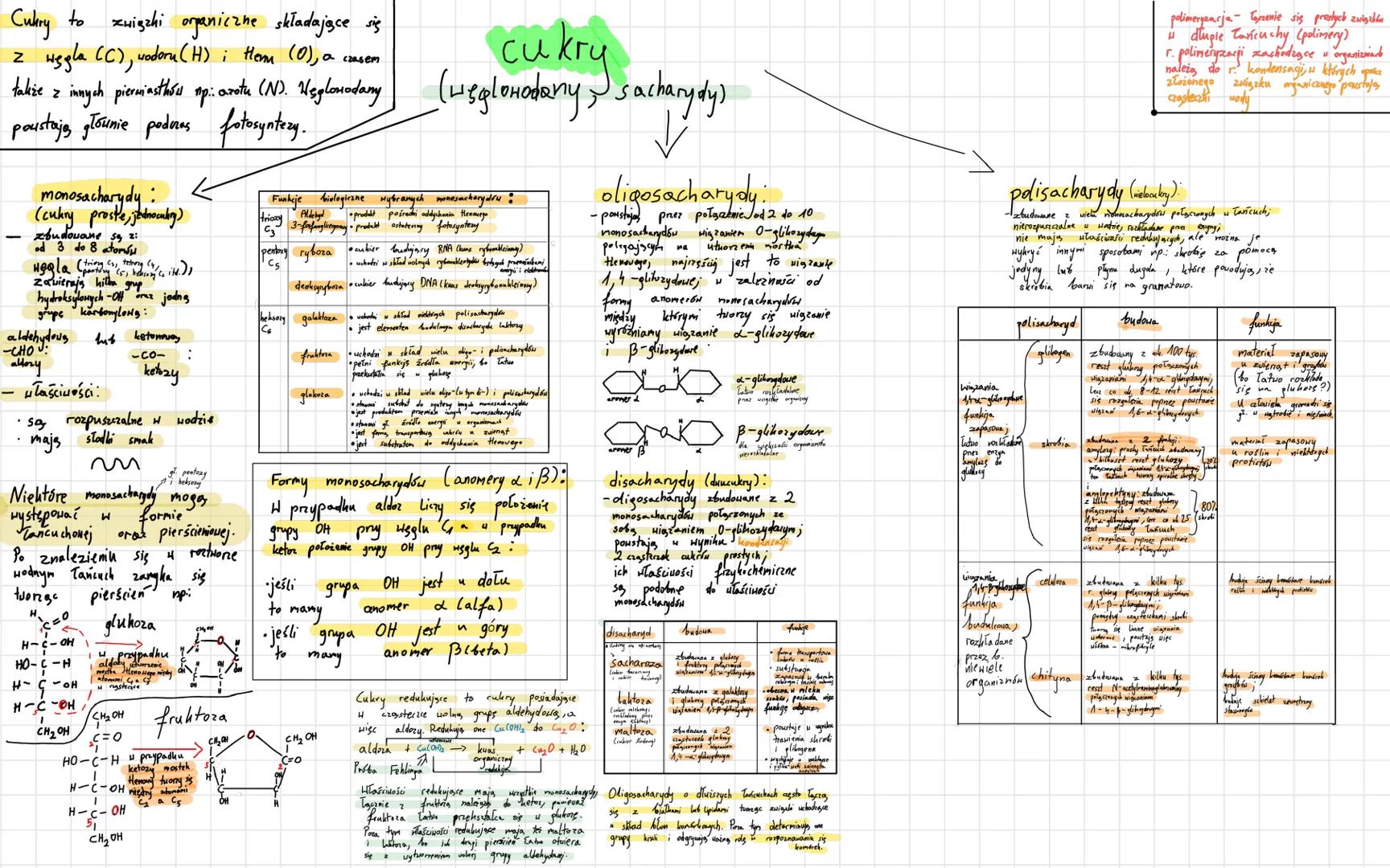 Cukry to zwigzhi organiczne składające się
z węgla $(C)$, wodoru $(H)$; tlenu $(0)$, a czasem
także z innych pierwiastków np.: azotu $(N)$.