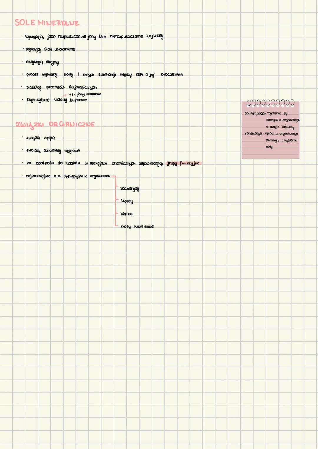 # 1. Chemiczne podstawy zycia
6kład chemiczny organizmów
✓
związki chemicane
zw. organiczne
- cukry
- Tuszcze
- Διατκα
- кнаву пиклеї