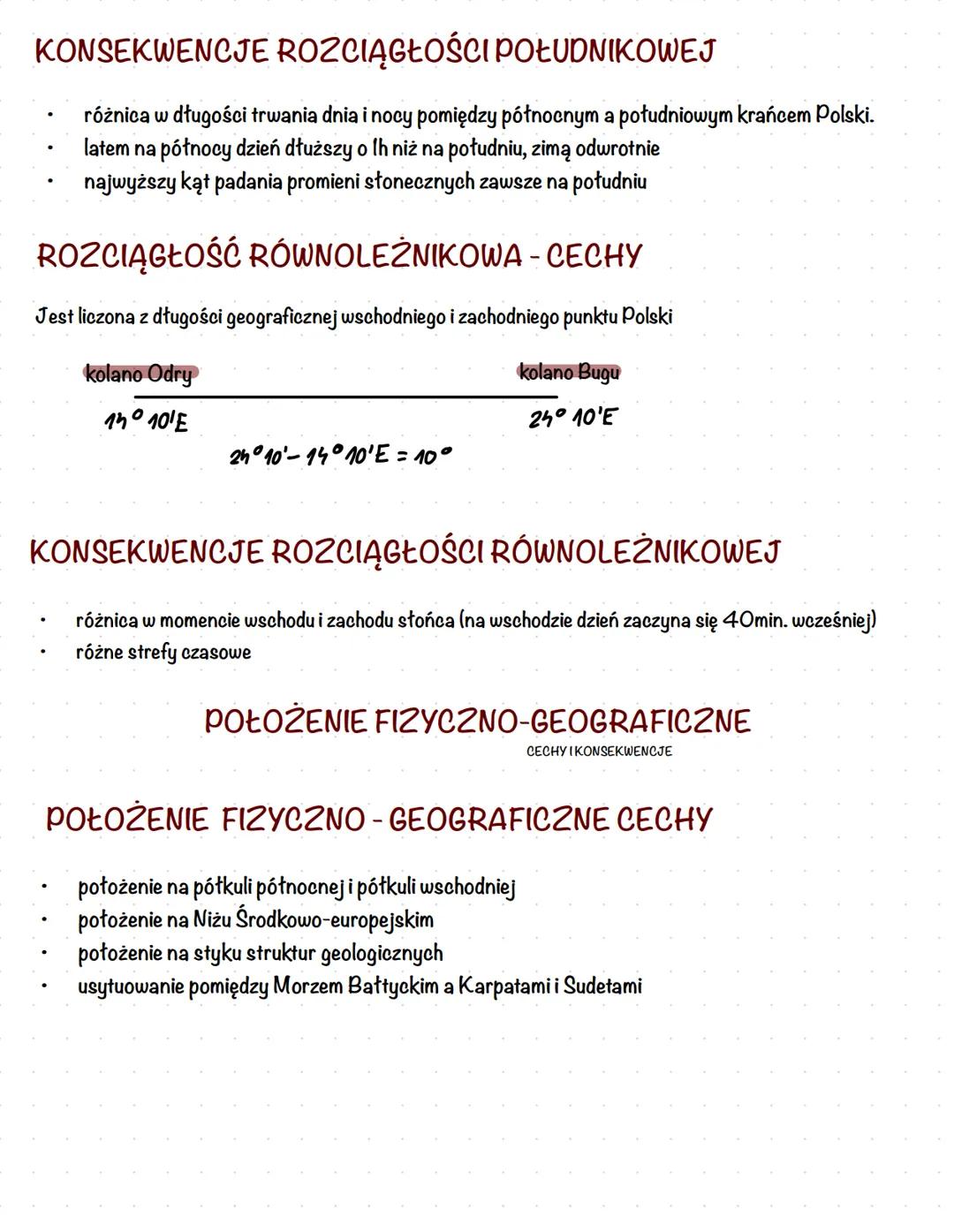 # Polozenie Polski i
jego Consekwencje
POŁOŻENIE I OBSZAR POLSKI
Położenie Polski tak jak każdego innego kraju, można rozpatrywać w ujęci